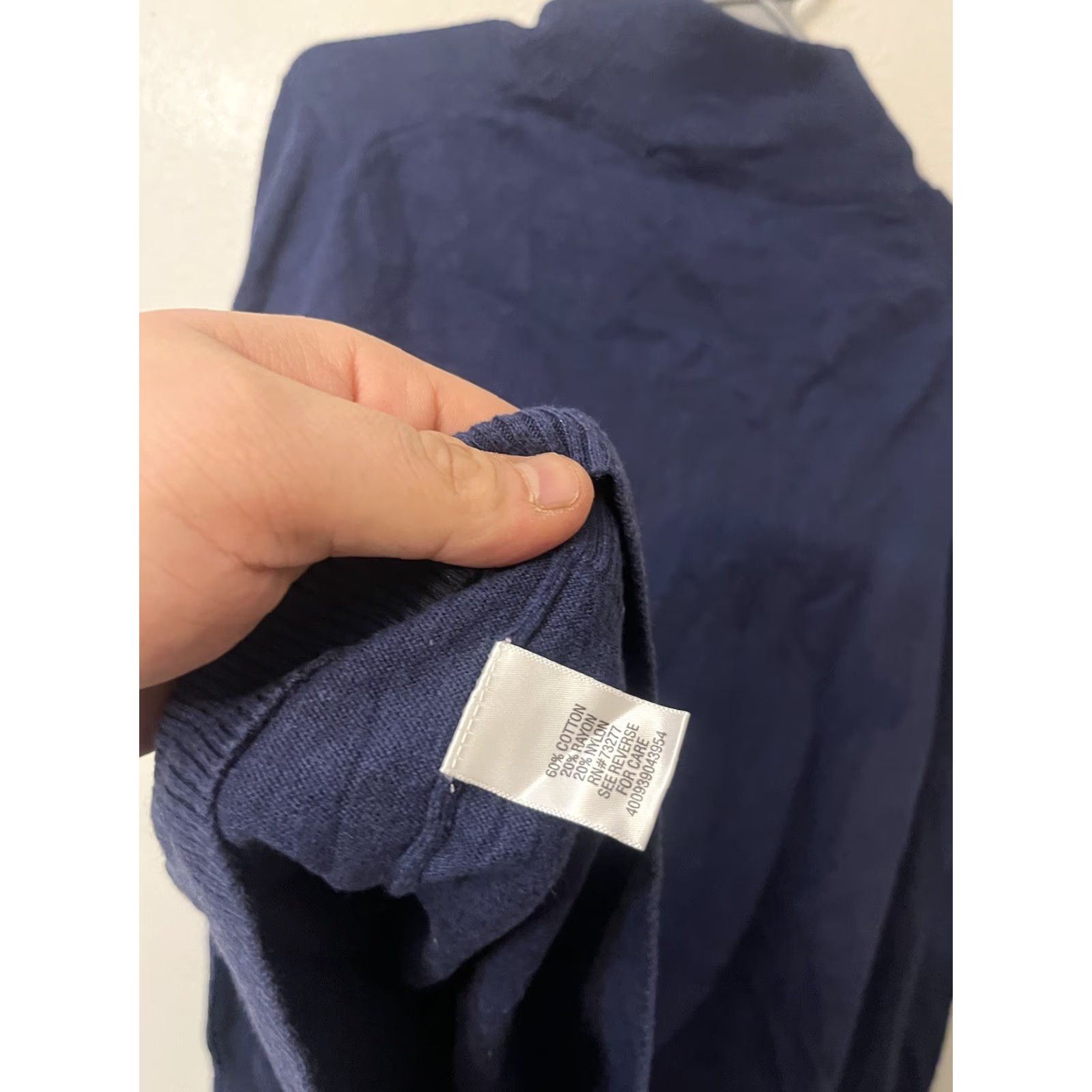 Croft & Barrow Croft Barrow Men's Button Up Knitted Pullover Sweater Cotton Rayon Striped Mock Neck Long Sleeve Size M Blue Size US M / EU 48-50 / 2 - 4 Thumbnail