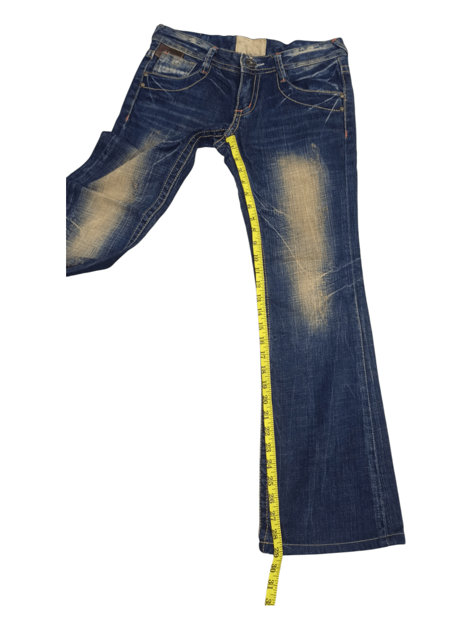 Japanese Brand Lolita Leather Bomdage Mudmax If Six Style Flare Denim Size US 29 - 22 Thumbnail