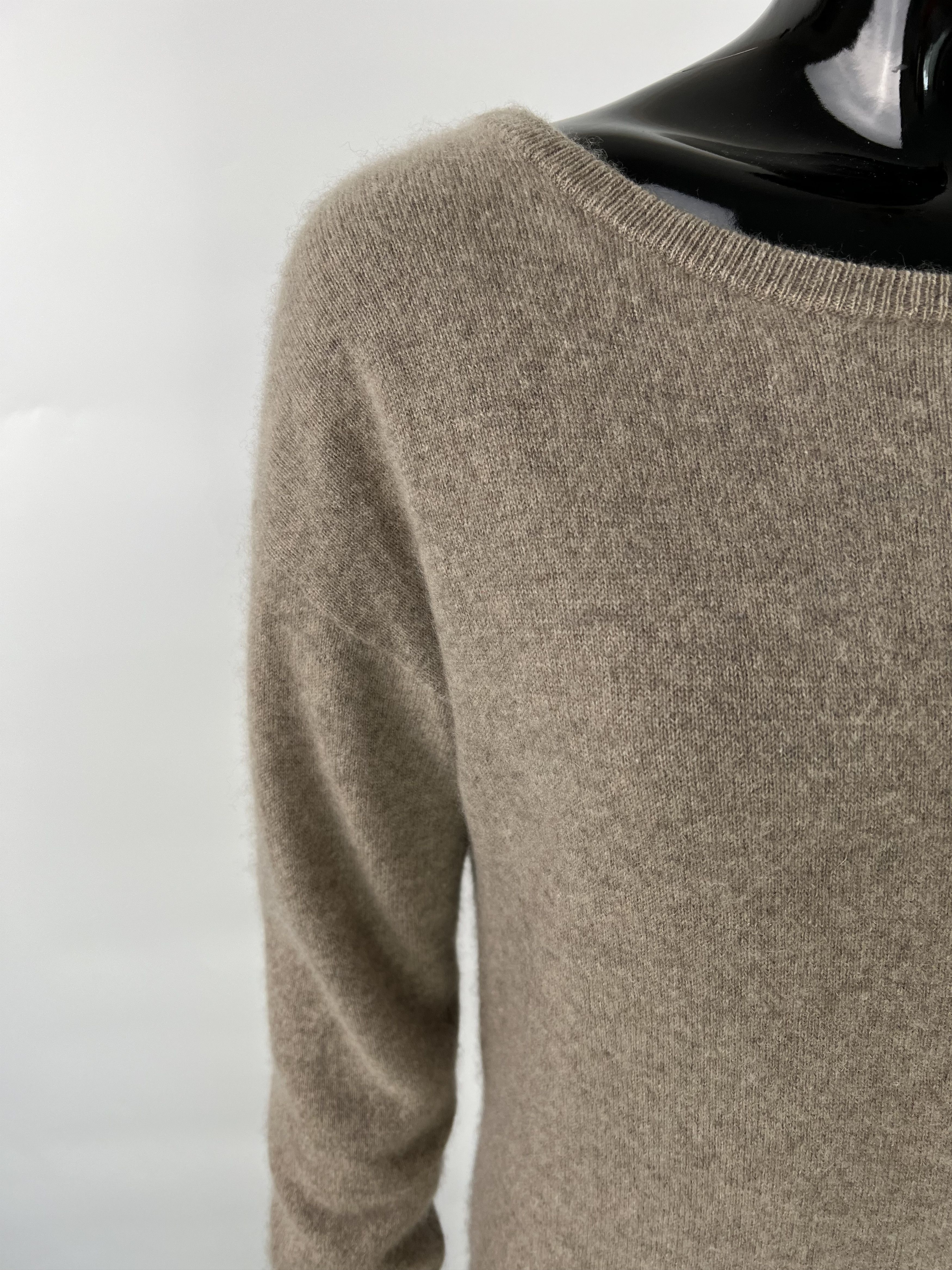 360Cashmere 360 Cashmere Women's Beige 100% Cashmere Long Sleeve Dress Size M / US 6-8 / IT 42-44 - 4 Thumbnail