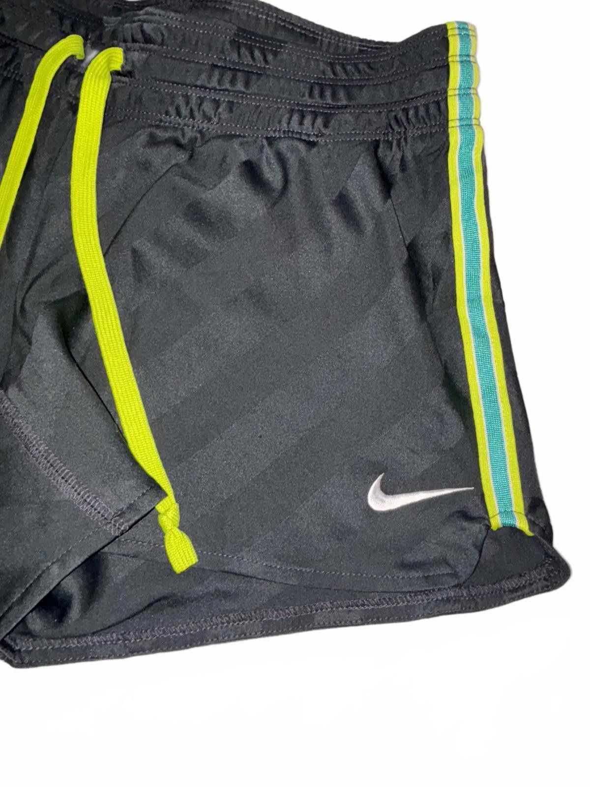 Nike Womens Nike Dri-FIT Gray Running Shorts with Neon Accents Size 28" / US 6 / IT 42 - 2 Thumbnail