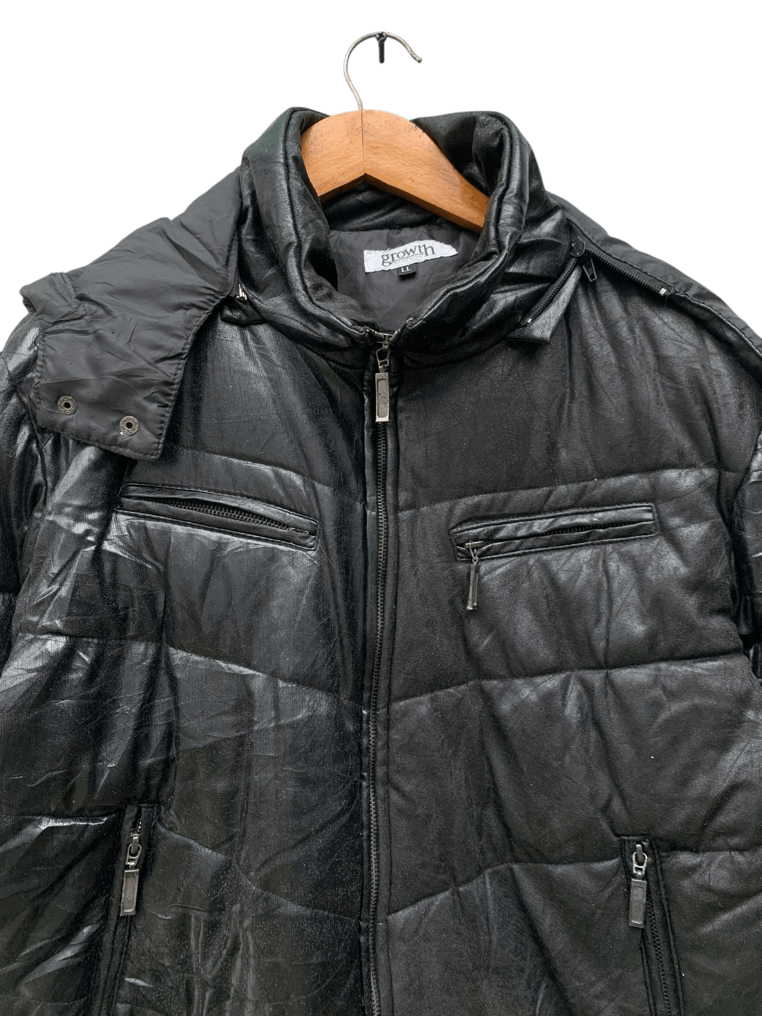 In The Attic Vintage Growth By In The Attic Puffer Hoodie Jacket Size US L / EU 52-54 / 3 - 5 Thumbnail