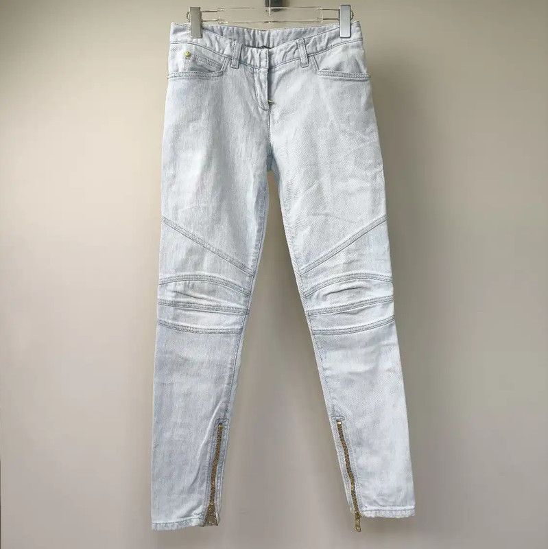 Balmain Balmain Light Blue Cotton Women's Jeans 0089 Size 24" / US 00 / IT 34 - 1 Thumbnail
