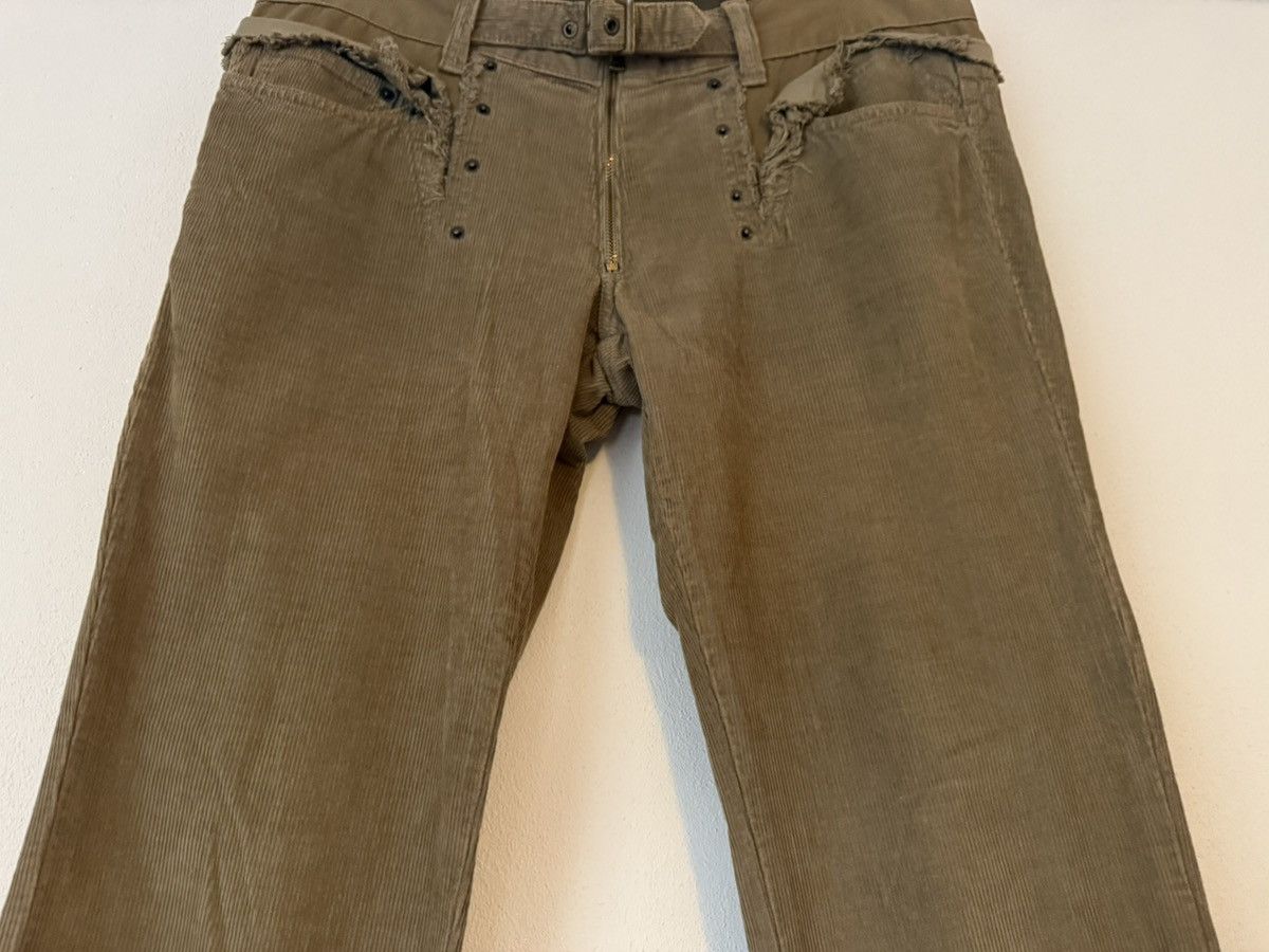 Dolce & Gabbana Distressed Corduroy Pants with Dual Waistband Detail Size US 34 / EU 50 - 4 Thumbnail