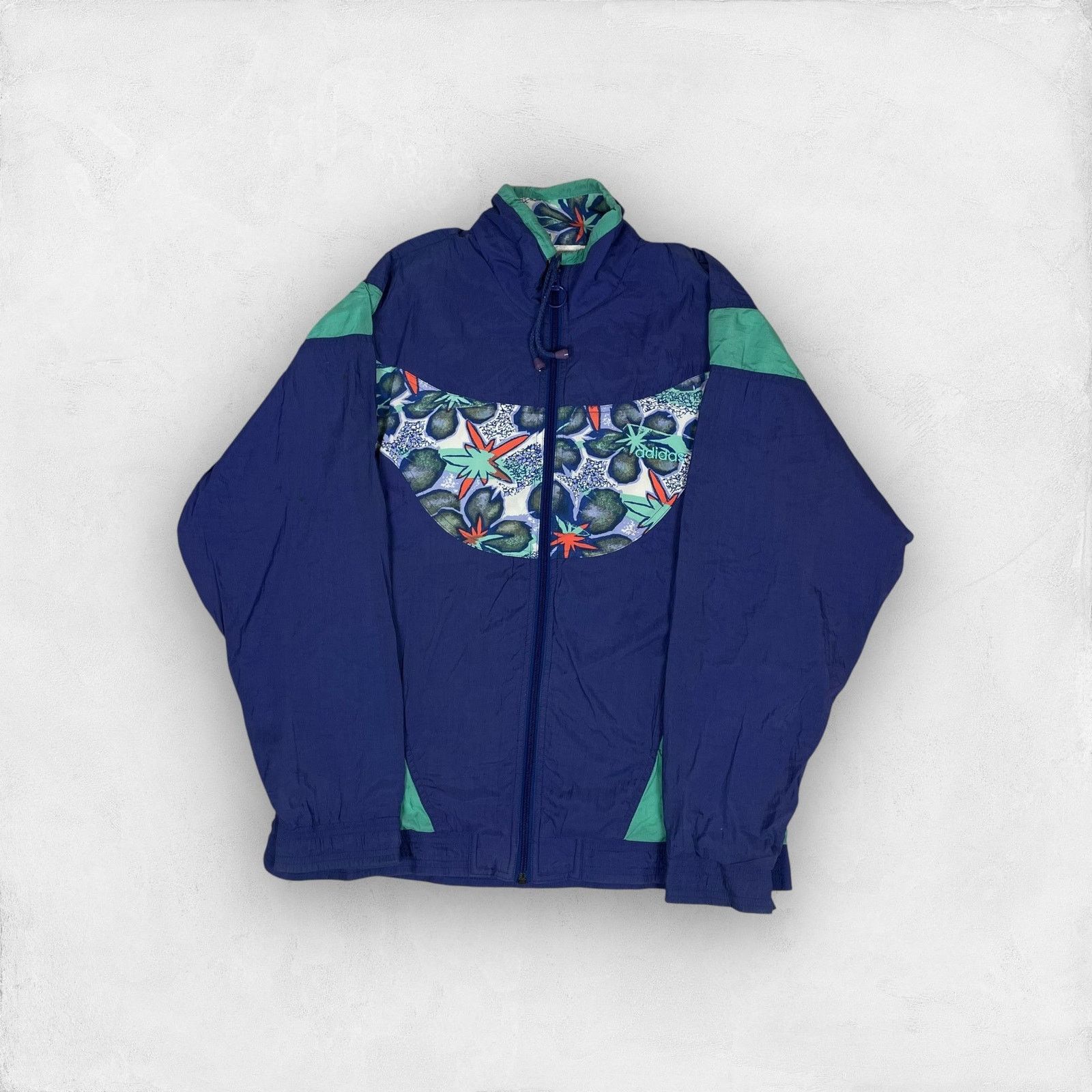 Adidas × Vintage Adidas Men Purple Floral Long Sleeve Full Zip Track Jacket S Size US S / EU 44-46 / 1 - 1 Thumbnail