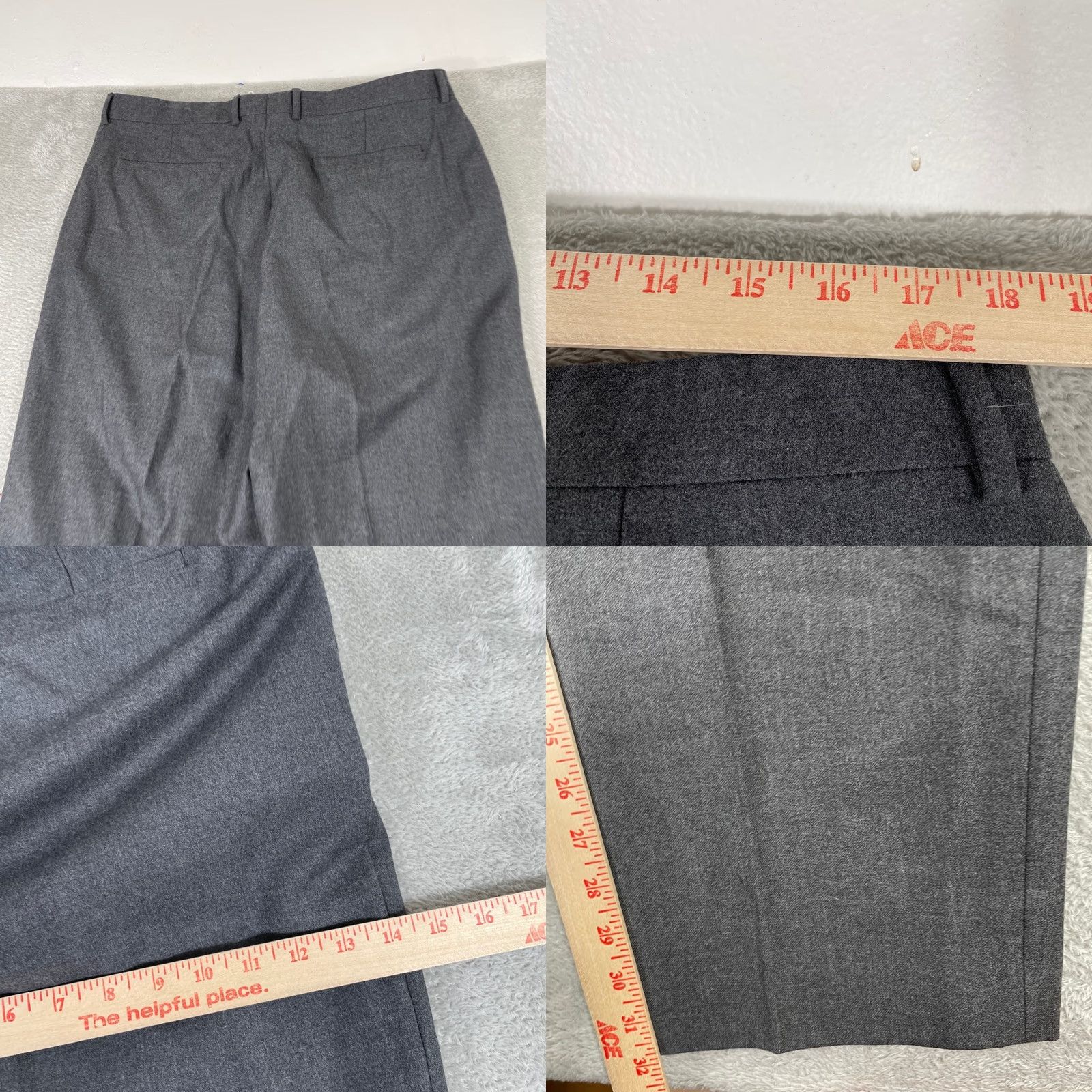 Banana Republic Banana Republic Dress Pants Mens 38R Gray Wool Blend Dress Pants Straight Leg 36 Regular Mens Inches 38x32 Italy Vintage No Size US 38 / EU 54 - 8 Thumbnail