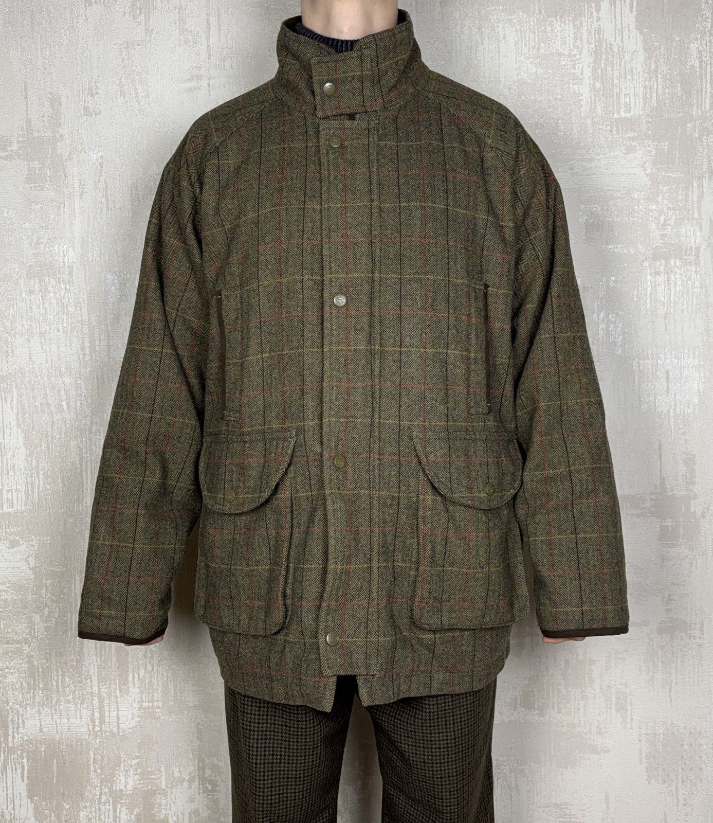 Alan Paine Alan Paine 3XL Country Collection Check Wool Field Coat Size US XXL / EU 58 / 5 - 2 Thumbnail