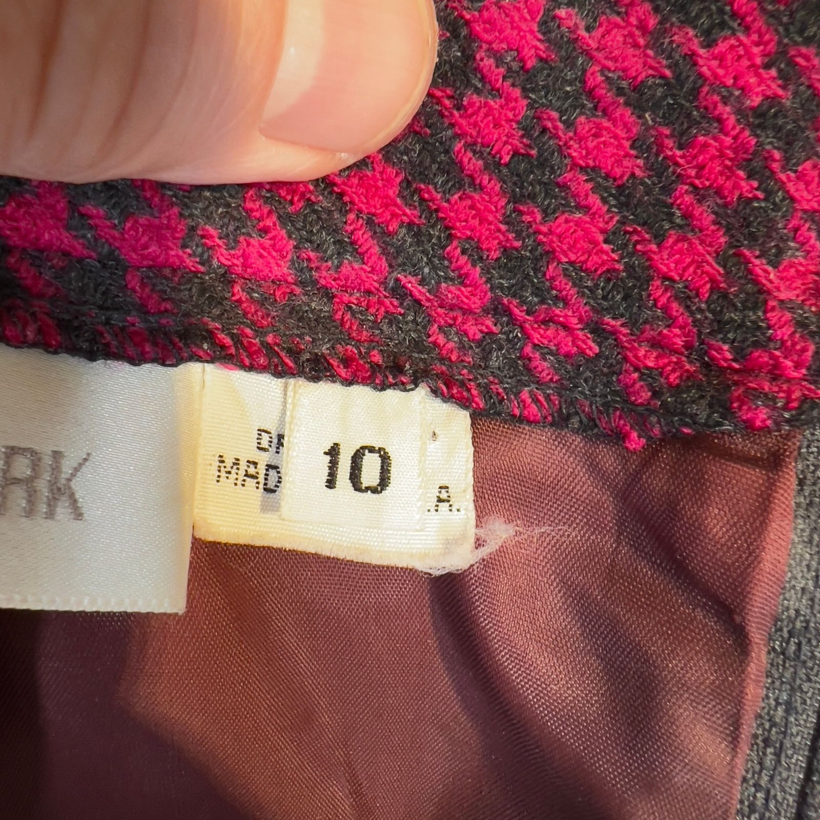 Jones New York Jones New York Vintage Wool Pencil Skirt 10 Zip Houndstooth Size 28" / US 6 / IT 42 - 10 Thumbnail