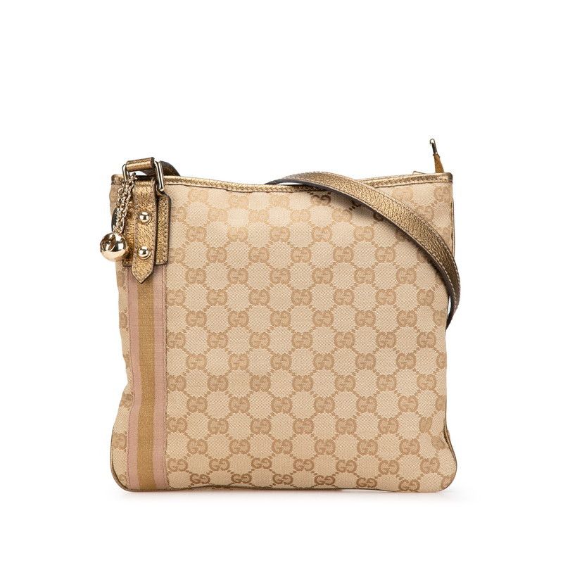 Gucci Gucci GG Canvas Shoulder Bag 144388 Canvas Crossbody Bag 144388 in Beige, Women's