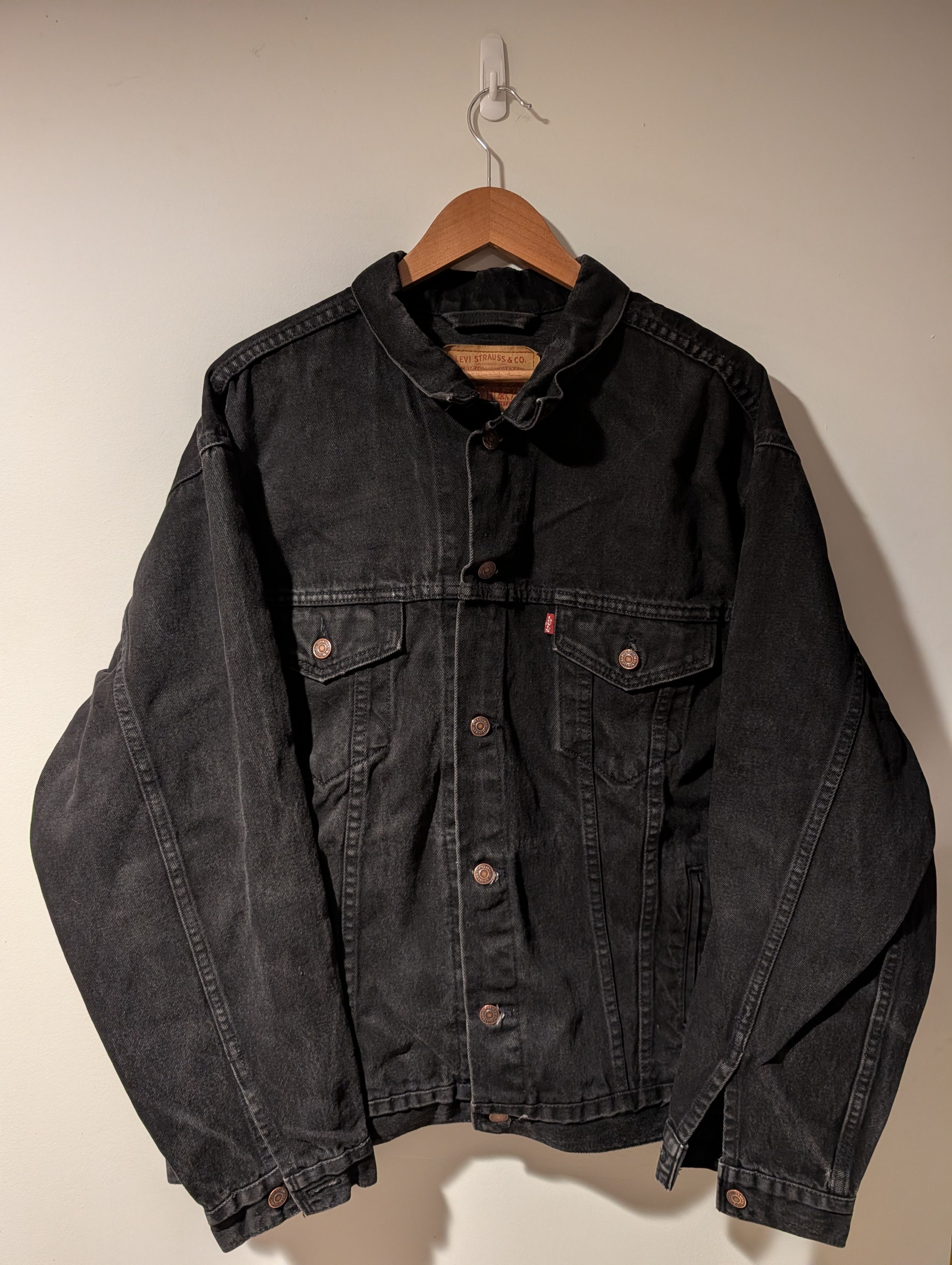 Levi's VTG 90s Levis 70507 4159 Denim Trucker Jacket Made USA Size US XL / EU 56 / 4 - 1 Thumbnail