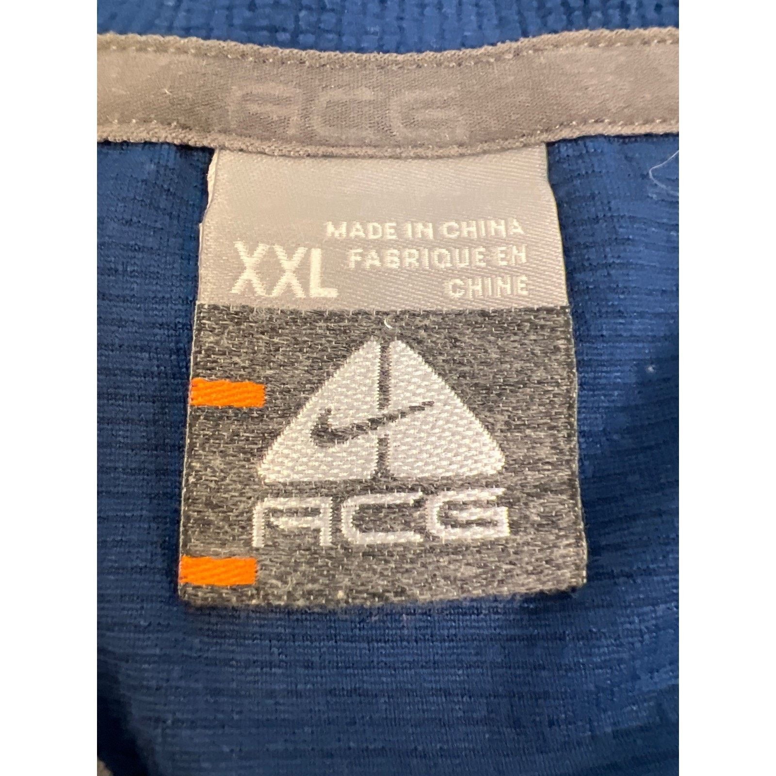 Nike ACG Nike ACG Mens XXL Blue Waffle Knit 1/4 Zip Pullover Size US XXL / EU 58 / 5 - 4 Thumbnail
