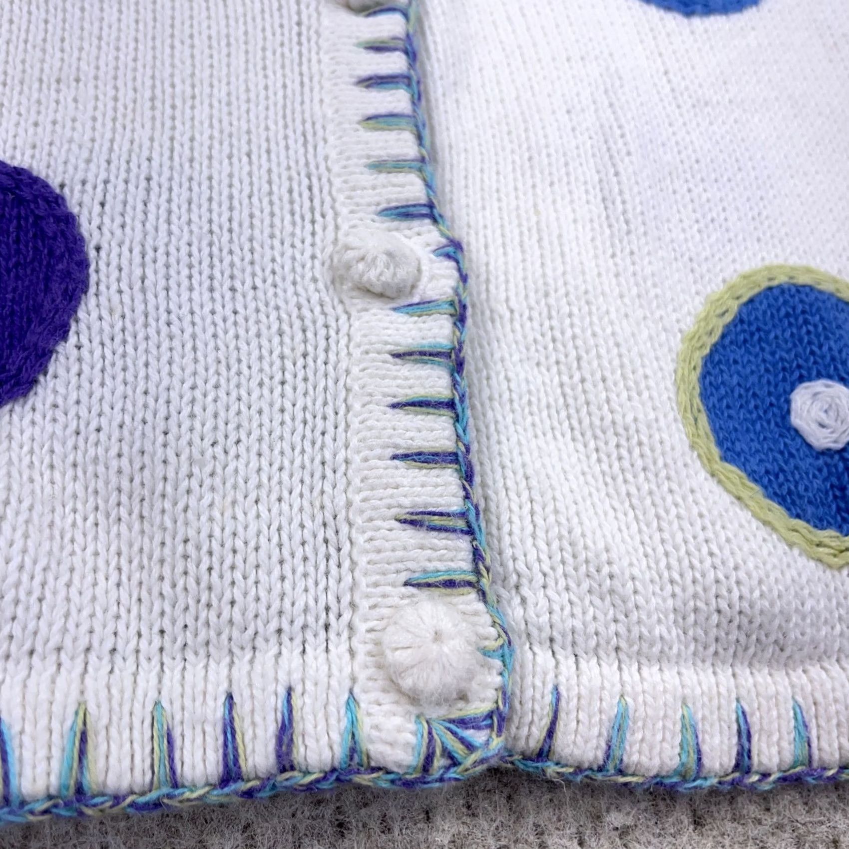 Vintage VINTAGE Christopher & Banks Cardigan Sweater Women M White Spotted Knit Casual 90s Size M / US 6-8 / IT 42-44 - 5 Thumbnail