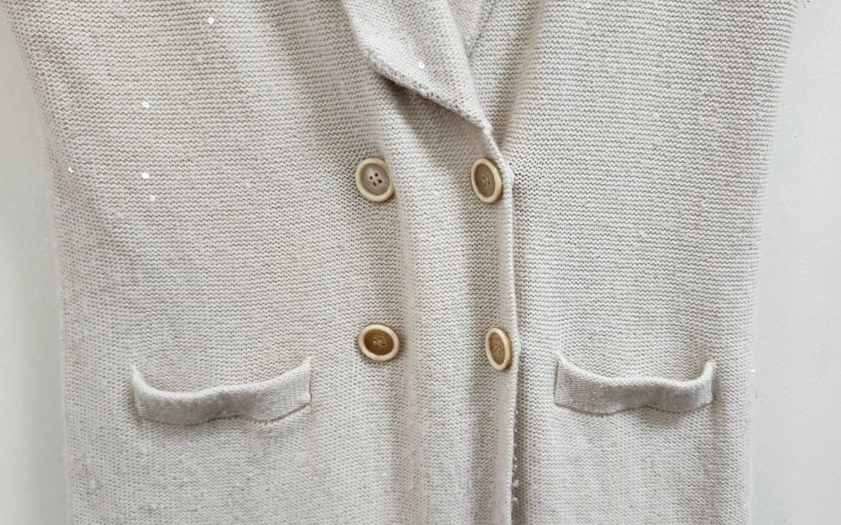Brunello Cucinelli Brunello Cucinelli Sleeveless Shawl Cardigan Speckled Size M / US 6-8 / IT 42-44 - 6 Thumbnail