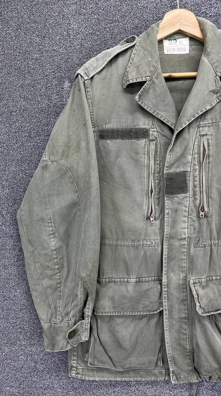 Vintage Vintage 70's Warein Flers French Army Khaki Combat Jacket Size US M / EU 48-50 / 2 - 2 Thumbnail
