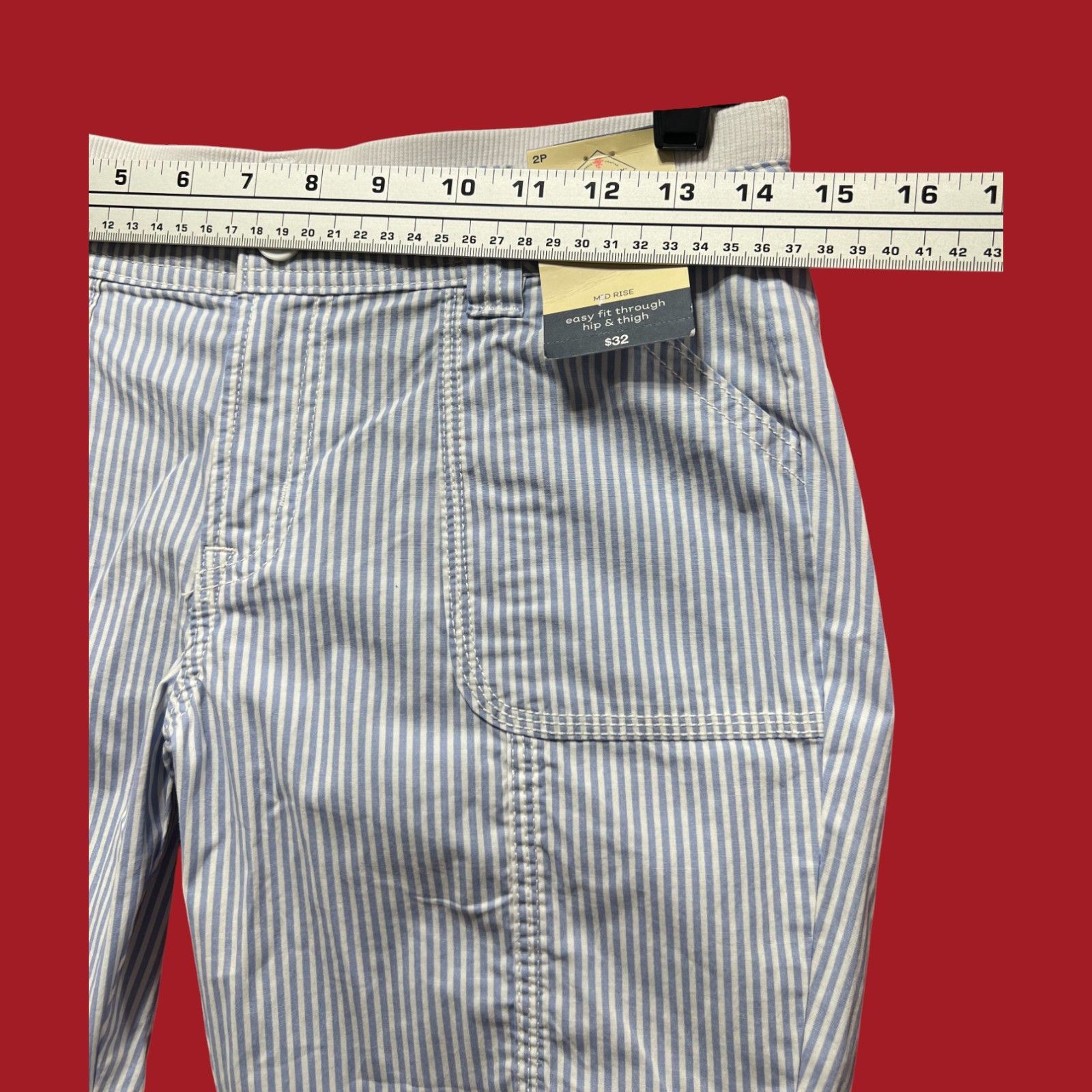 St. Johns Bay St. John's Bay - Women's Mid-Rise Cargo Bermuda Short - Blue Size 26" / US 2 / IT 38 - 5 Thumbnail