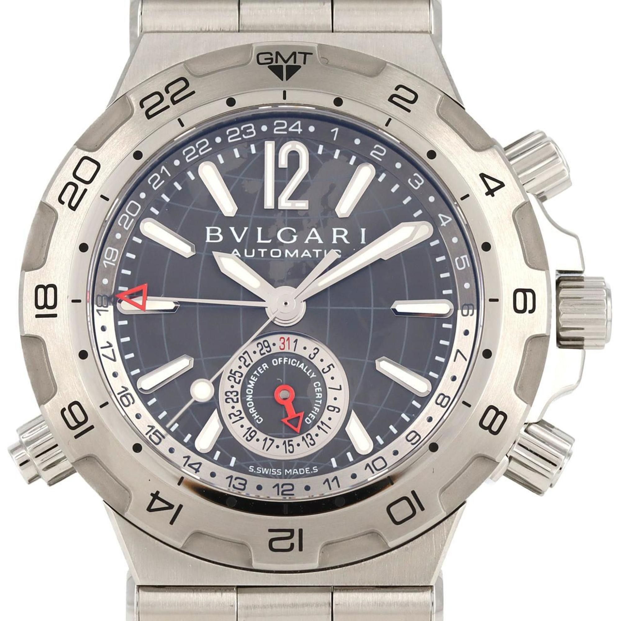 Bvlgari Bvlgari Diagono GMT DP42SGMT DP42C14SSDGMT SS Watch Automatic Size ONE SIZE - 1 Thumbnail