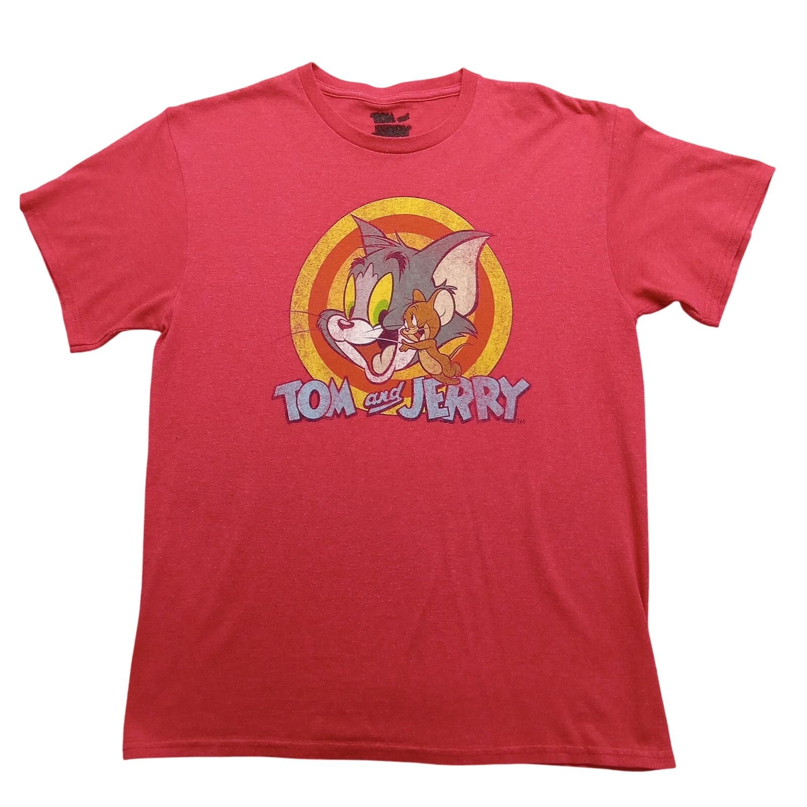 & Other Stories Tom And Jerry T-Shirt M Men's Cartoon Tee Red Cotton Blend Size US M / EU 48-50 / 2 - 1 Thumbnail