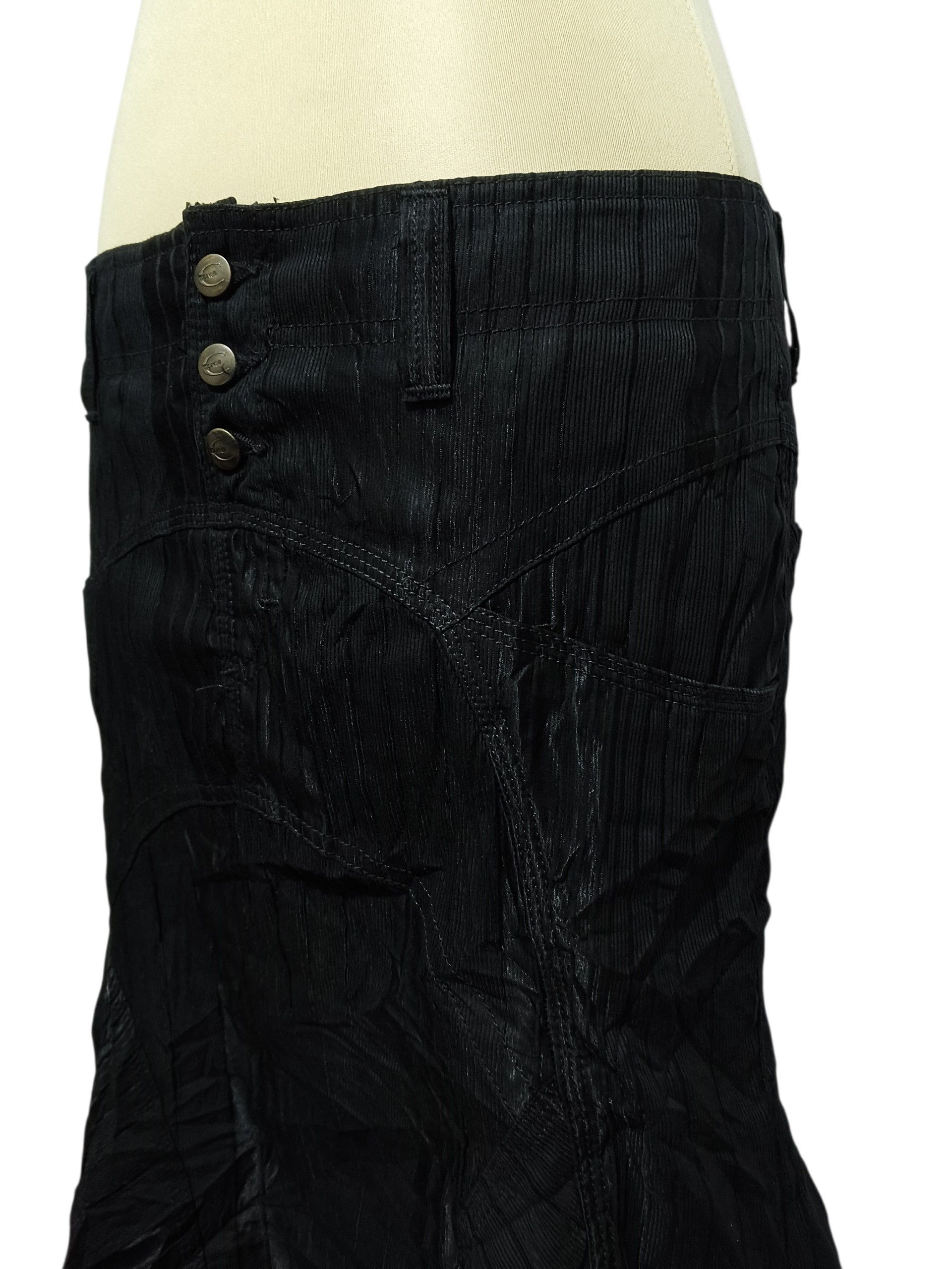Just Cavalli Just Cavalli Gothic and Punk Crinkle Panel Midi Skirt Dark Size 30" / US 8 / IT 44 - 5 Thumbnail