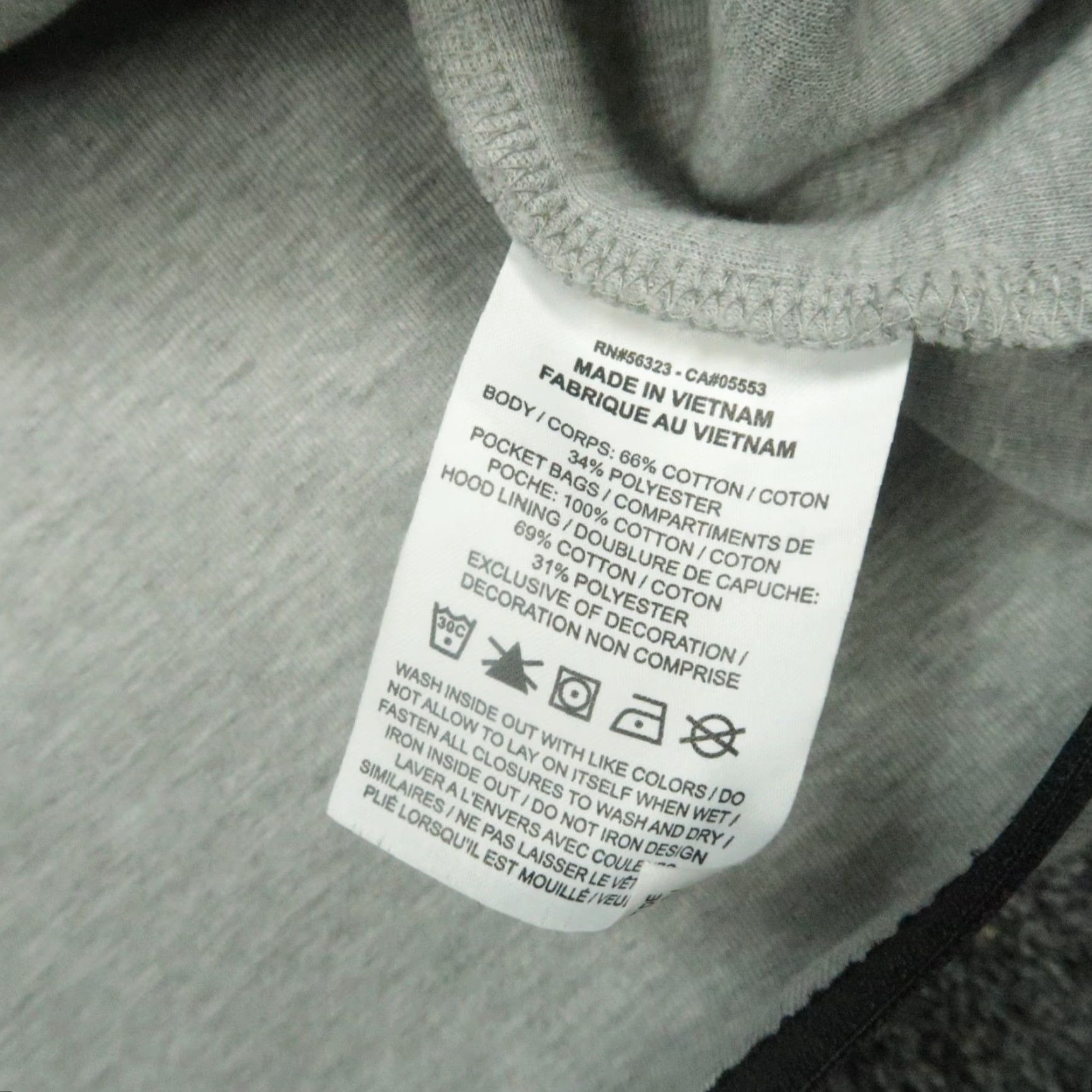 Nike Nike Hoodie Mens Large Gray NSW Tech Fleece Windrunner Full Zip Hooded Jacket Size US L / EU 52-54 / 3 - 7 Thumbnail