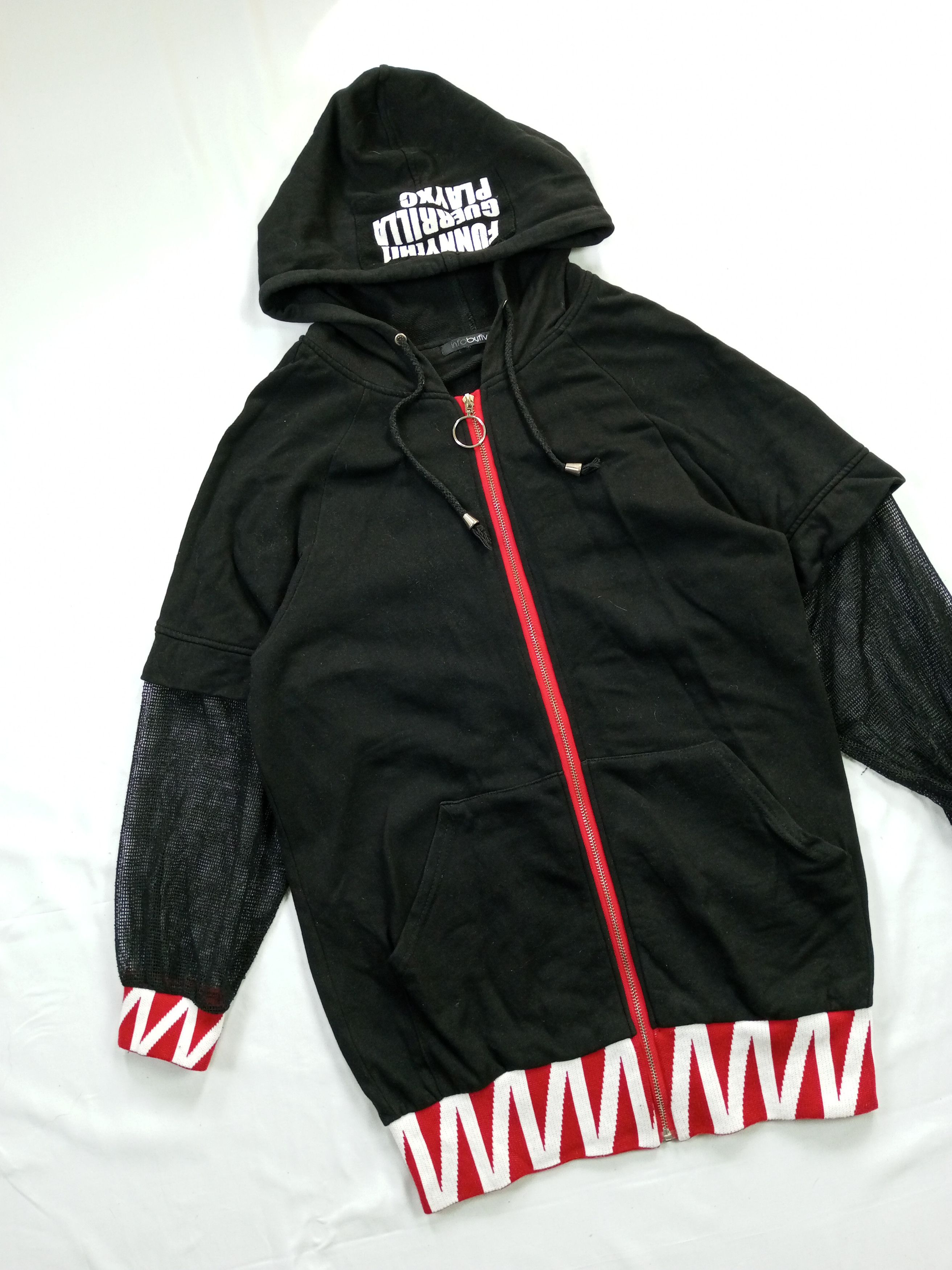 If Six Was Nine × Japanese Brand JAPANESE VKEI STYLE " FUNNY GUERRILLA" PUNK STYLE HOODIE Size US M / EU 48-50 / 2 - 3 Thumbnail