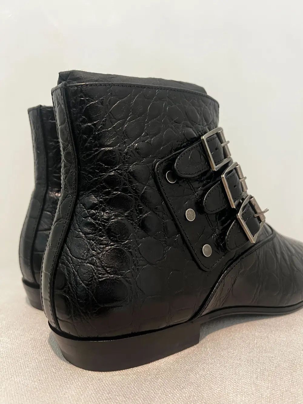 Saint Laurent Paris o1bcso1str0724 Boots in Black Size US 7 / EU 40 - 2 Thumbnail