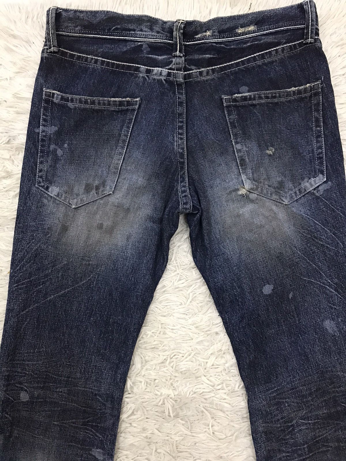 &SONS Vintage Delay Ufin & Sons Distressed Denim Flare Jeans Size US 32 / EU 48 - 10 Thumbnail