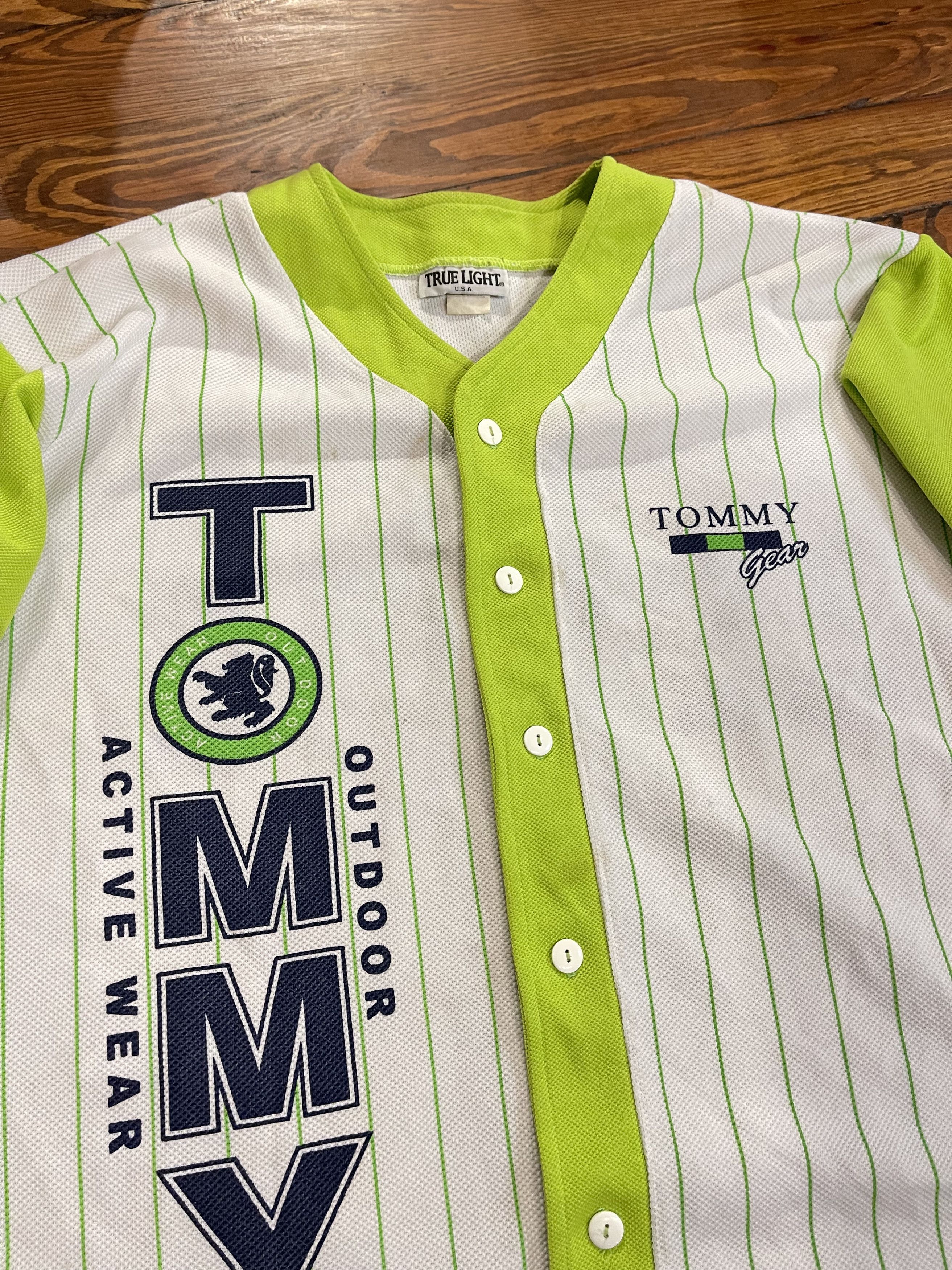 Rap Tees × Tommy Jeans × Vintage 1990's Tommy Jeans Hip-Hop Baseball Jersey Size US L / EU 52-54 / 3 - 3 Thumbnail