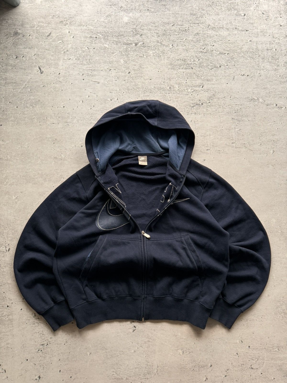 Nike × Vintage NIKE VINTAGE CENTER LOGO OVERSIZE BOXY ZIP HOODIE Size US L / EU 52-54 / 3 - 2 Thumbnail