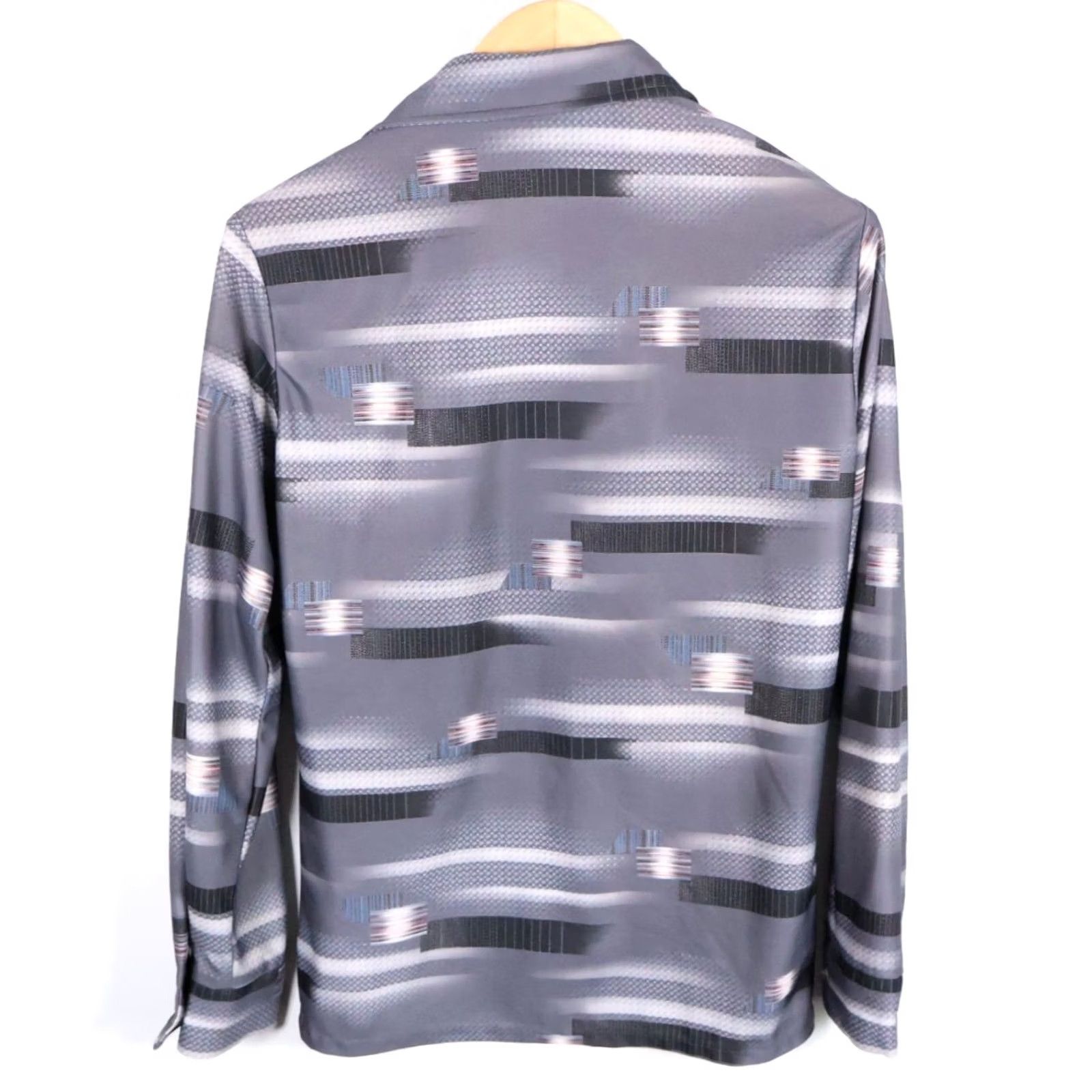 Vintage VINTAGE Montgomery Ward Shirt Mens Medium Gray Abstract Camp Collar Acetate VTG Size US M / EU 48-50 / 2 - 2 Thumbnail