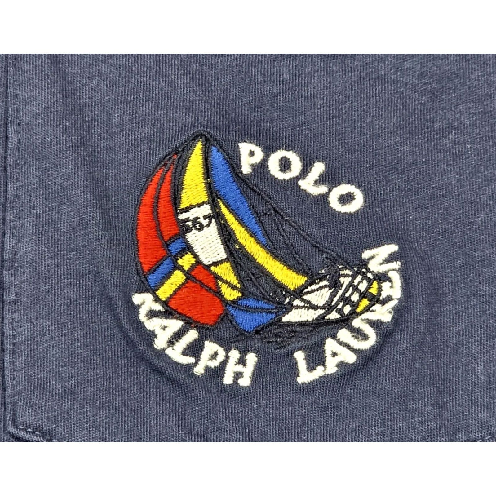Polo Ralph Lauren Polo Ralph Lauren Polo Shirt 2XL Blue Yacht Club Pocket Rugby 100% Cotton Shirt Mens Polo Shark Yacht Club RLyc cp-93 Size US XXL / EU 58 / 5 - 5 Thumbnail