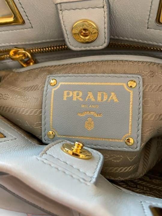 Prada Prada - Light Blue Deer Leather Handbag Shoulder Bag Size ONE SIZE - 3 Thumbnail