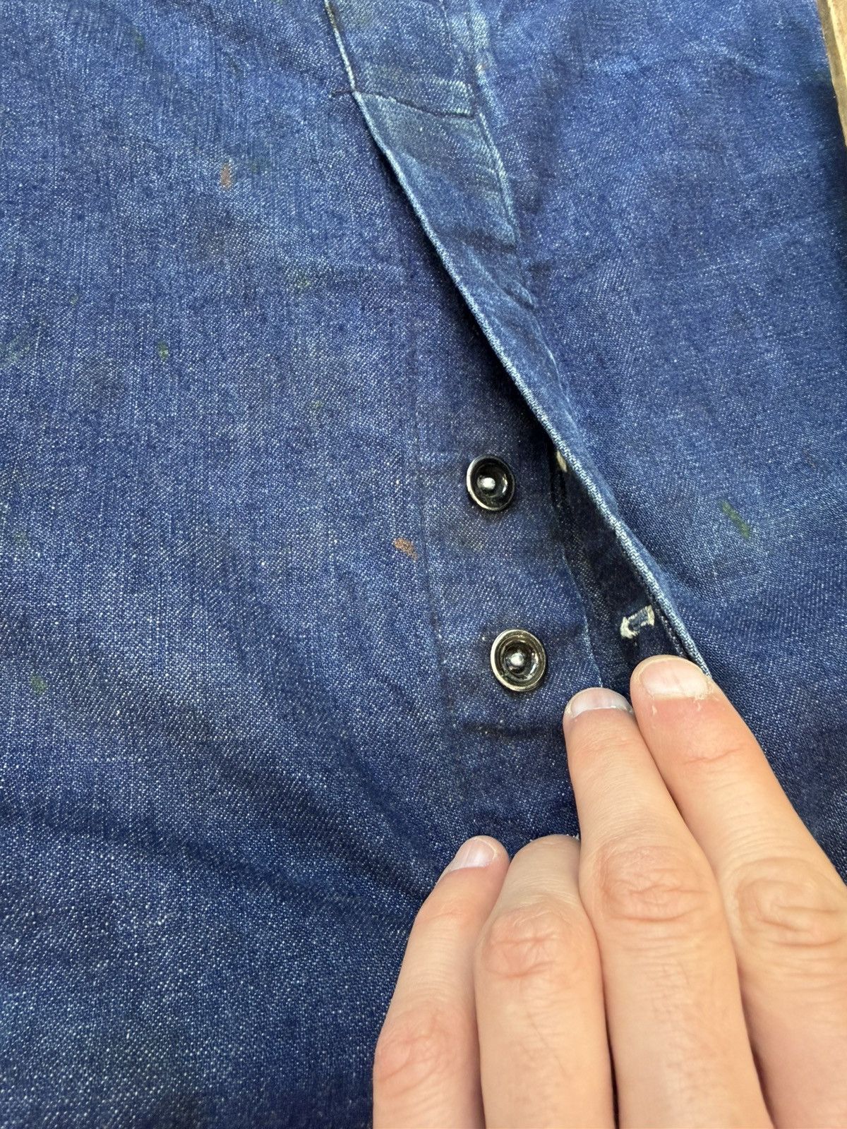 Vintage 50s 60s Big Mac Denim Overalls Paint Splatter Size US 36 / EU 52 - 7 Thumbnail