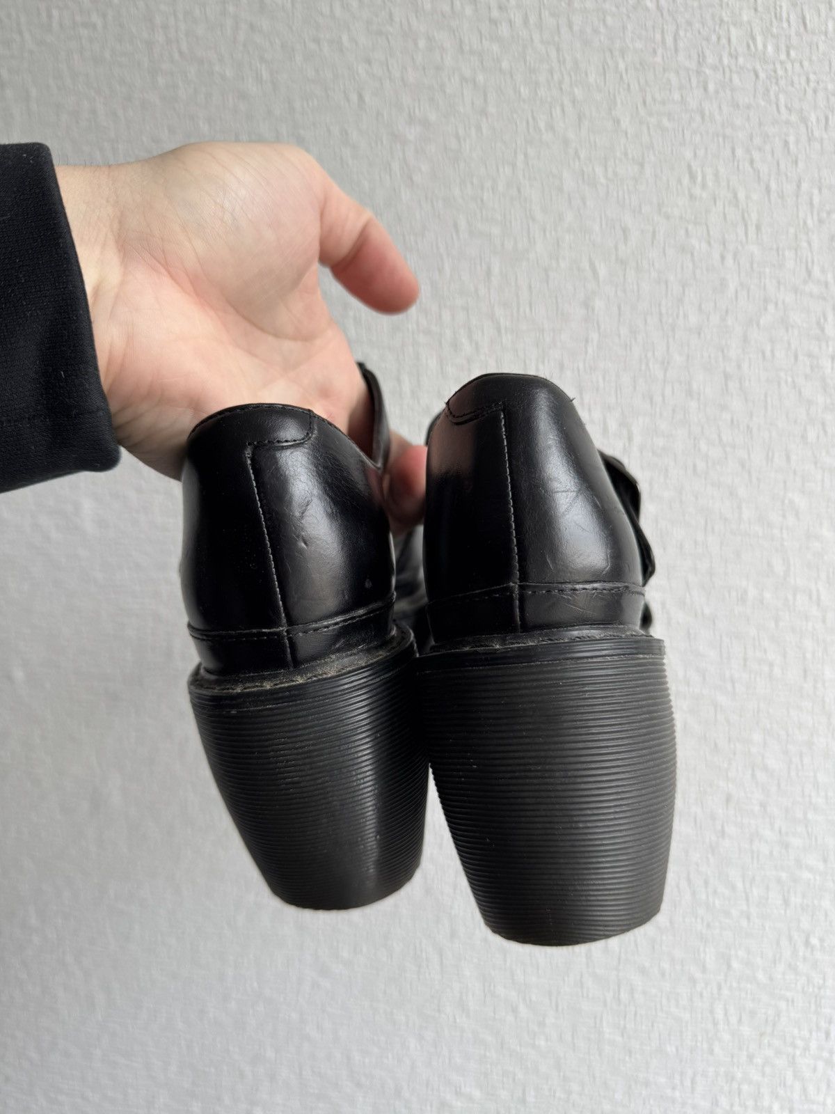 Dr. Martens × Vintage Vintage Dr Martens heels black Avant Garde Ghotic shoes Size US 6 / IT 36 - 6 Thumbnail