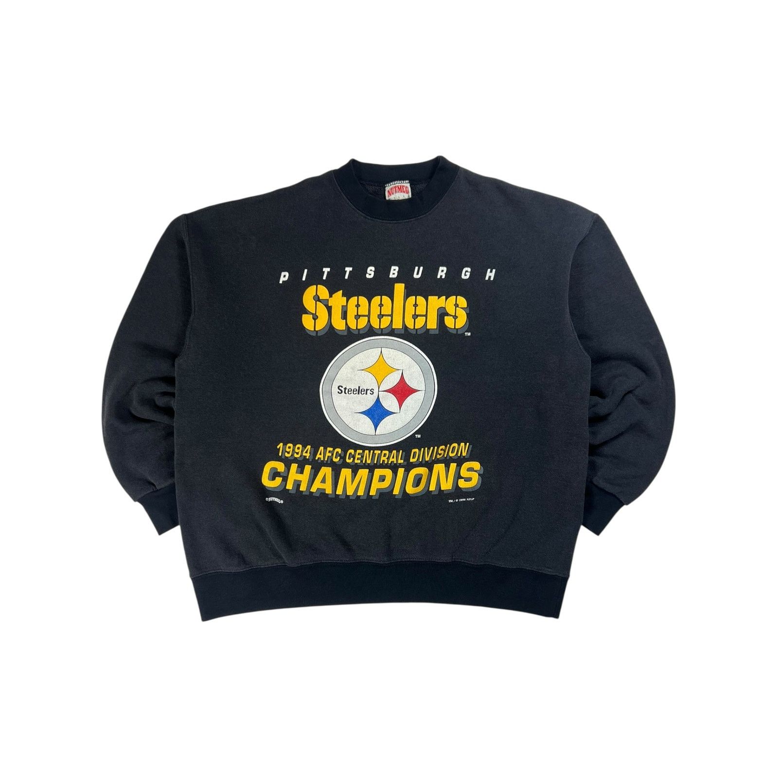 NFL × Nutmeg × Vintage 1994 Nutmeg Pittsburgh Steelers AFC champs faded crewneck Size US XL / EU 56 / 4 - 1 Thumbnail