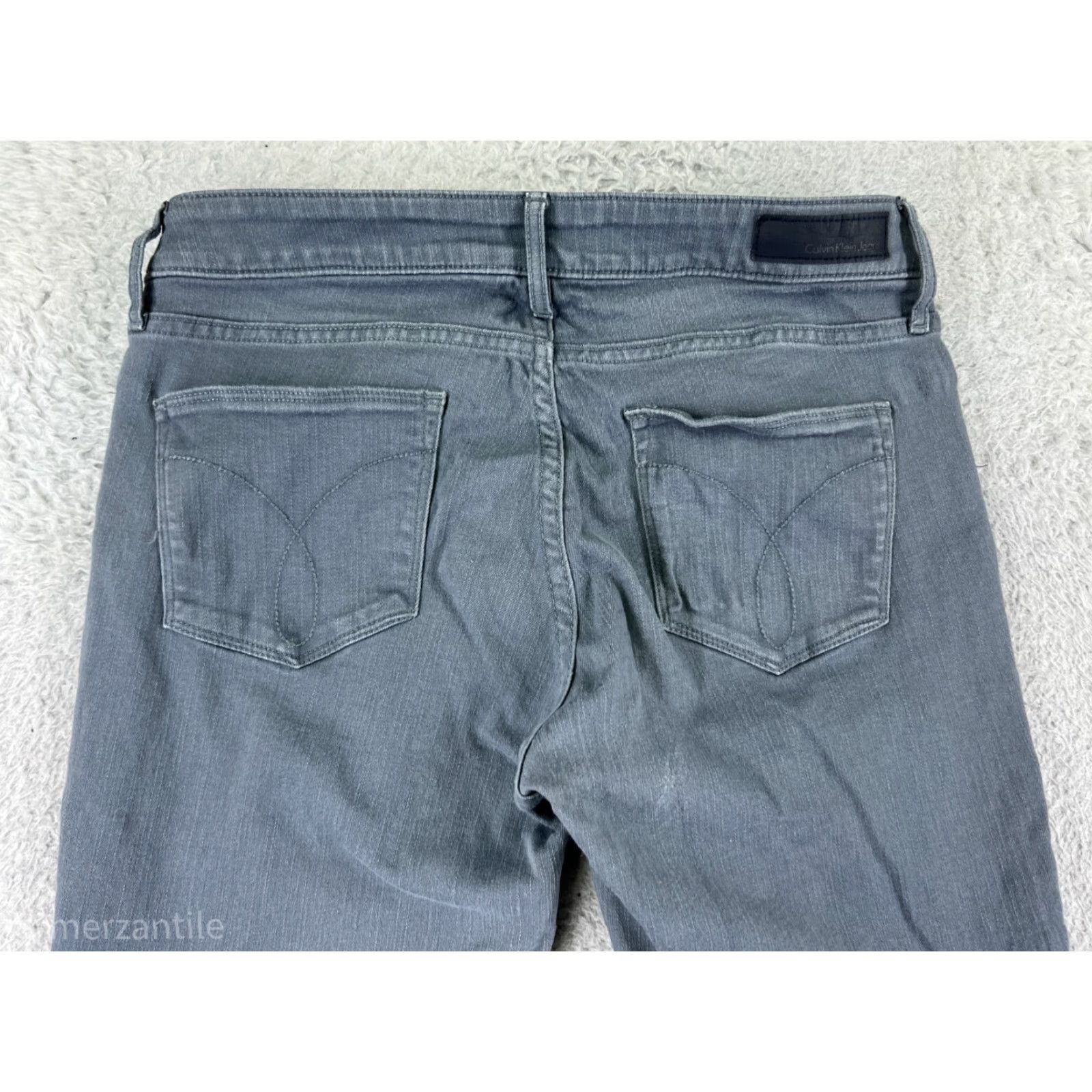 Calvin Klein Calvin Klein Jeans Women 8 Blue Denim Ankle Skinny Stretch Cotton Blend 5-Pocket Regular 28 in Inseam Blue Womens Jeans 90s? Size 30" / US 8 / IT 44 - 3 Thumbnail