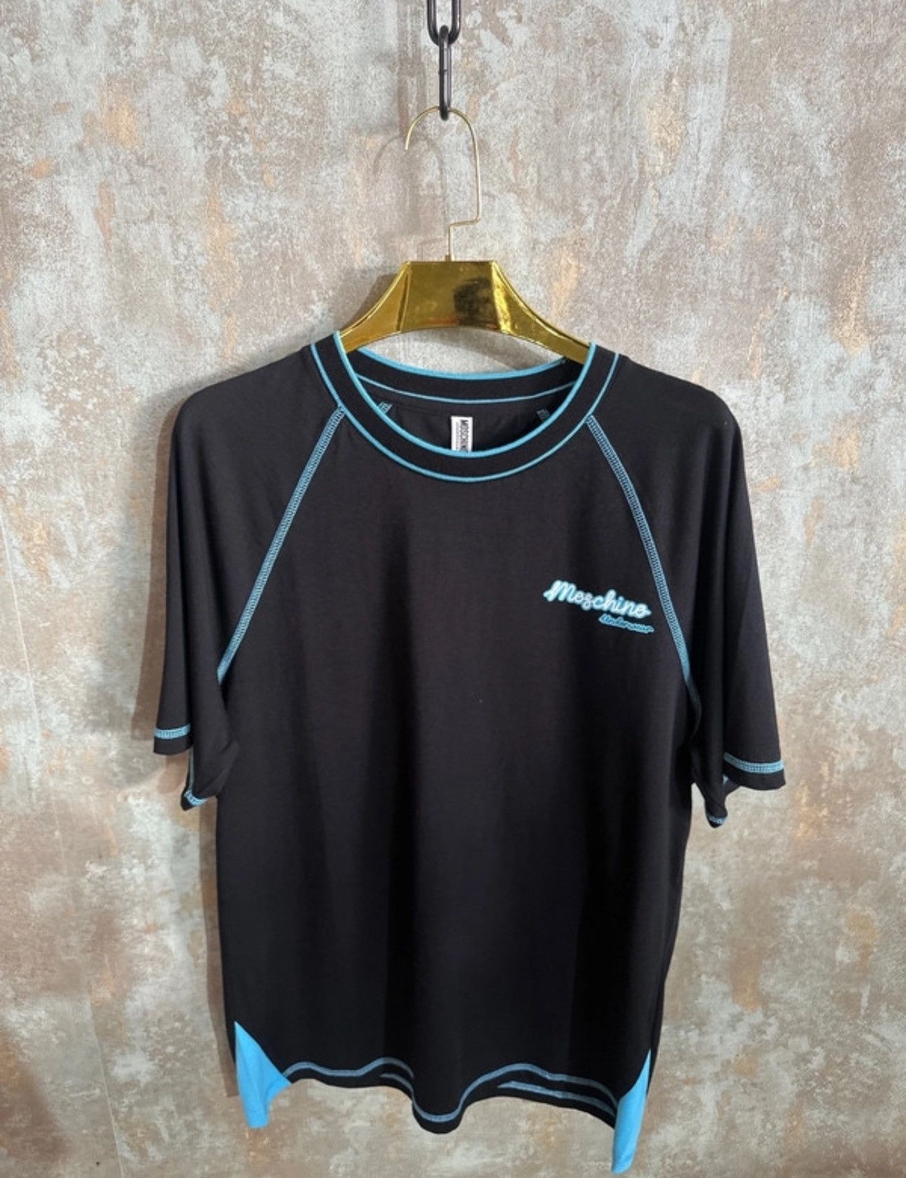 Moschino Moschino Swim Black/Blue Tee Size US XL / EU 56 / 4 - 1 Preview