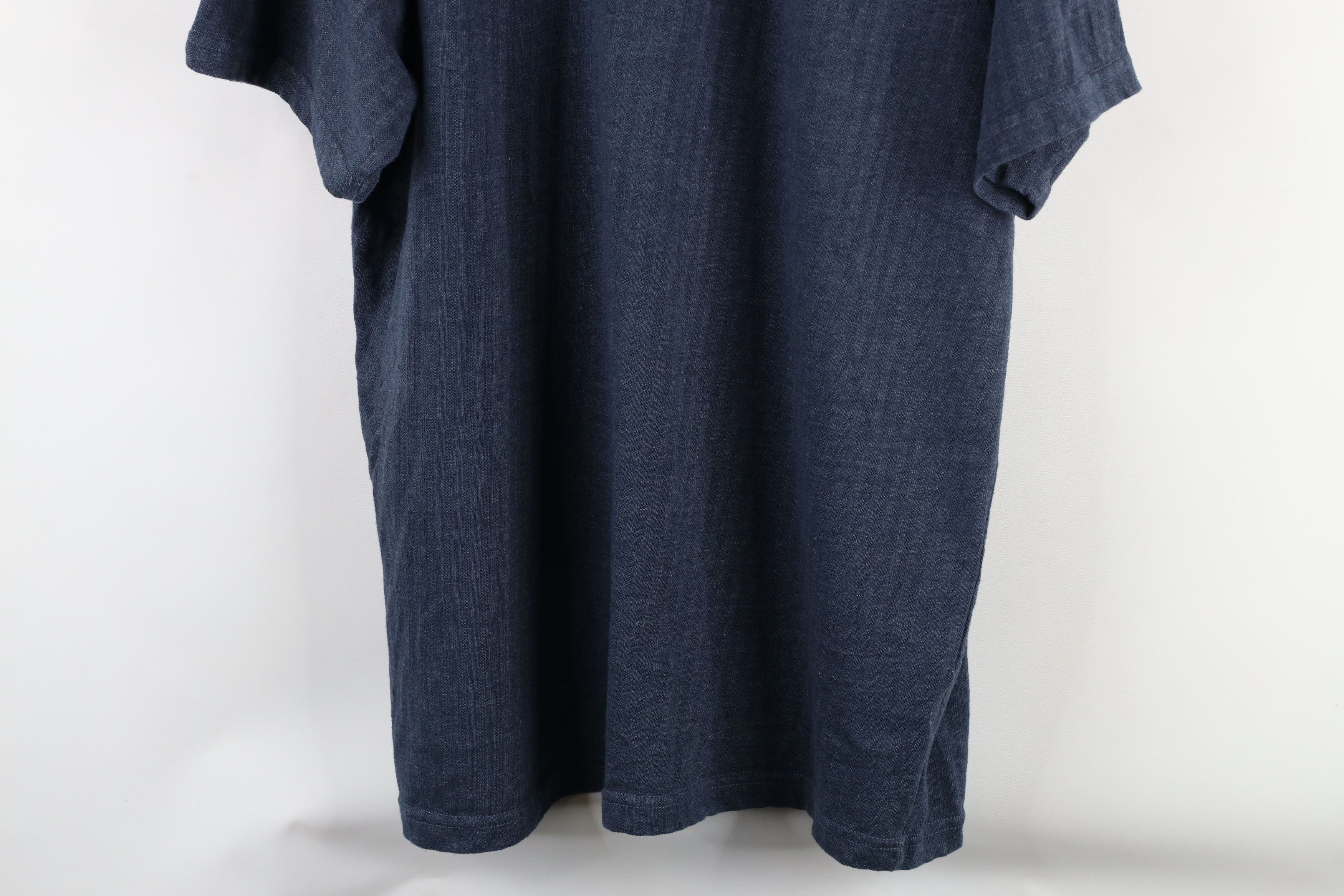 Vintage Vintage 90s Streetwear Striped Knit Henley T-Shirt Blue Size US XL / EU 56 / 4 - 3 Thumbnail