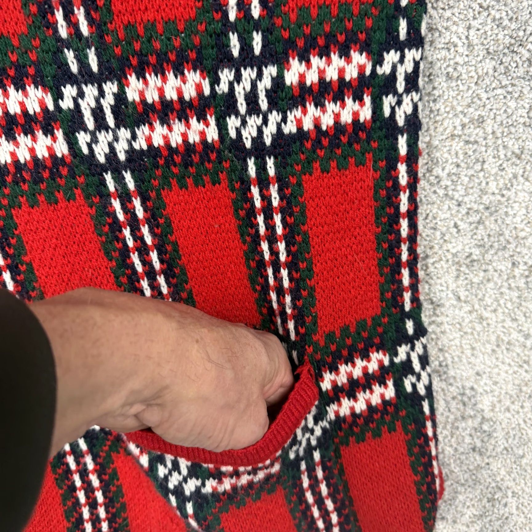 Vintage VINTAGE Kobe Cardigan Womens 3X Red Plaid Christmas Holiday Knit Sweater Size XXL / US 16-18 / IT 52-54 - 6 Thumbnail