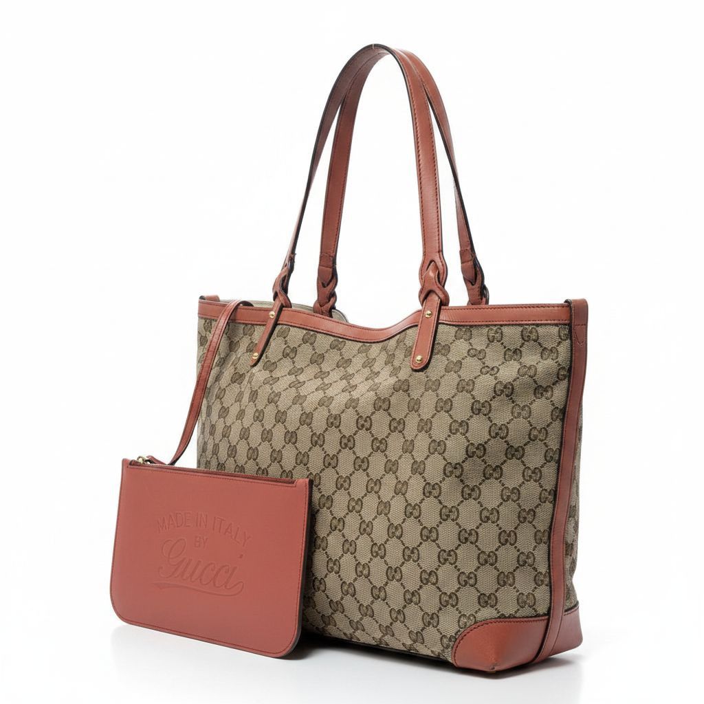 Gucci Gucci - GG Canvas Tote Bag Beige Preloved Size ONE SIZE - 1 Thumbnail