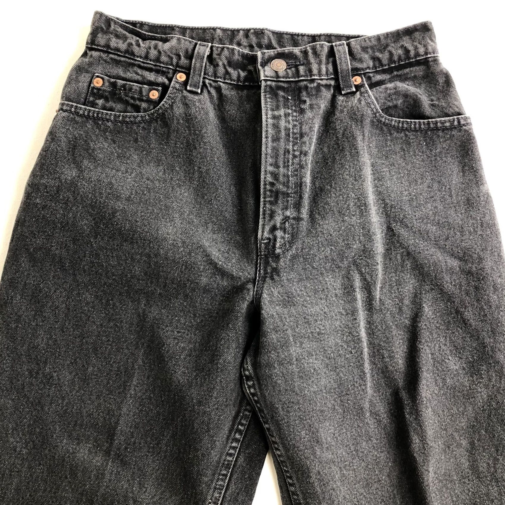 Levi's WOMENS LEVI'S 513 STRAIGHT LEG STRETCH JEANS OFF BLACK W30 L28 Regular Size 30 5-Pocket Denim Vintage No Size 30" / US 8 / IT 44 - 4 Thumbnail