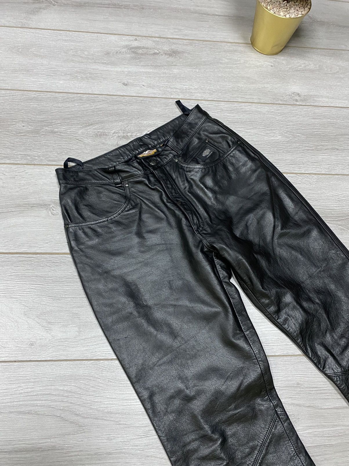 Vintage Harley Davidson RARE vintage leather pants Size US 36 / EU 52 - 6 Thumbnail