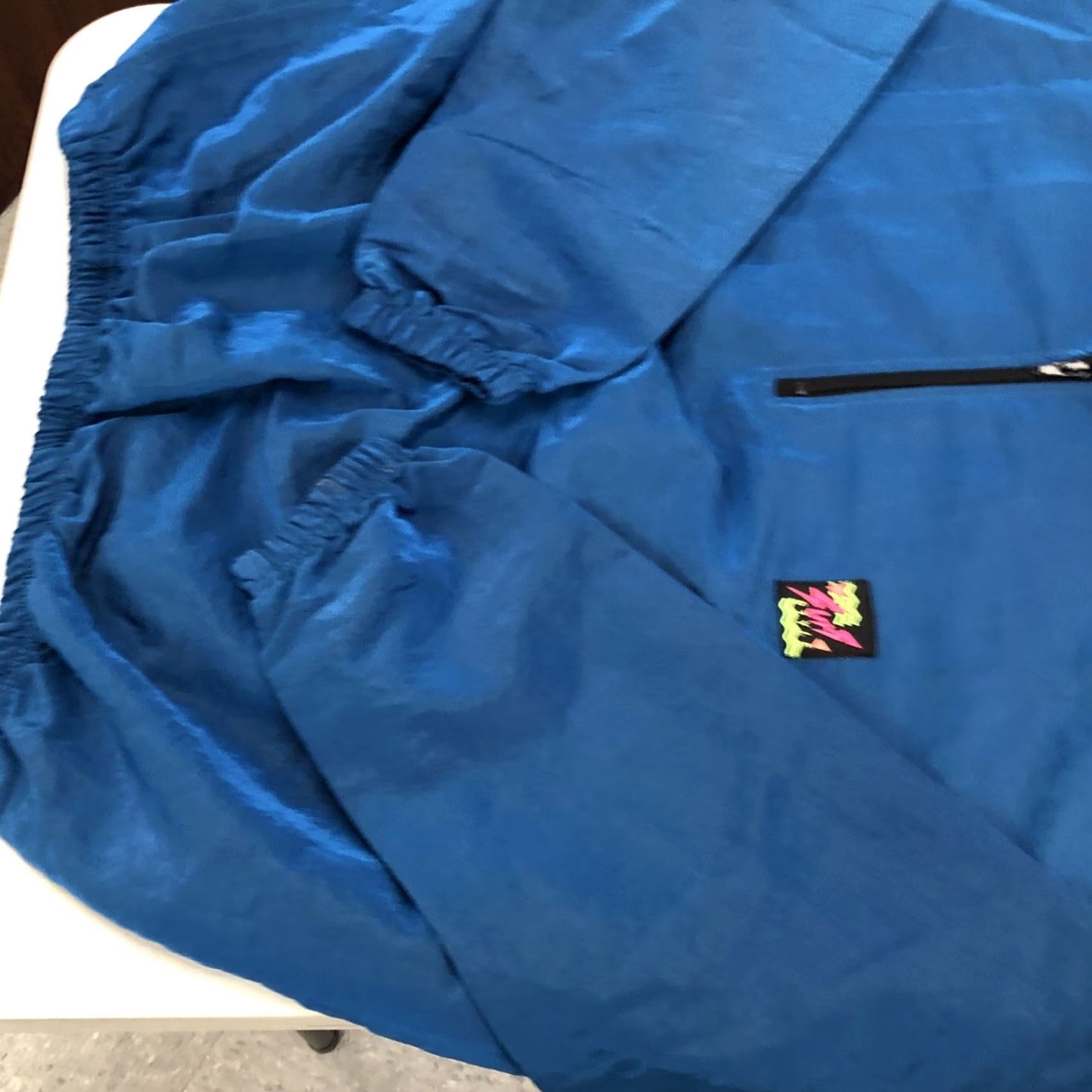 Vintage VINTAGE Surf Style Windbreaker Jacket One Size Blue 1/4 Zip Nylon Softshell Logo Zipper Men Size US M / EU 48-50 / 2 - 6 Thumbnail