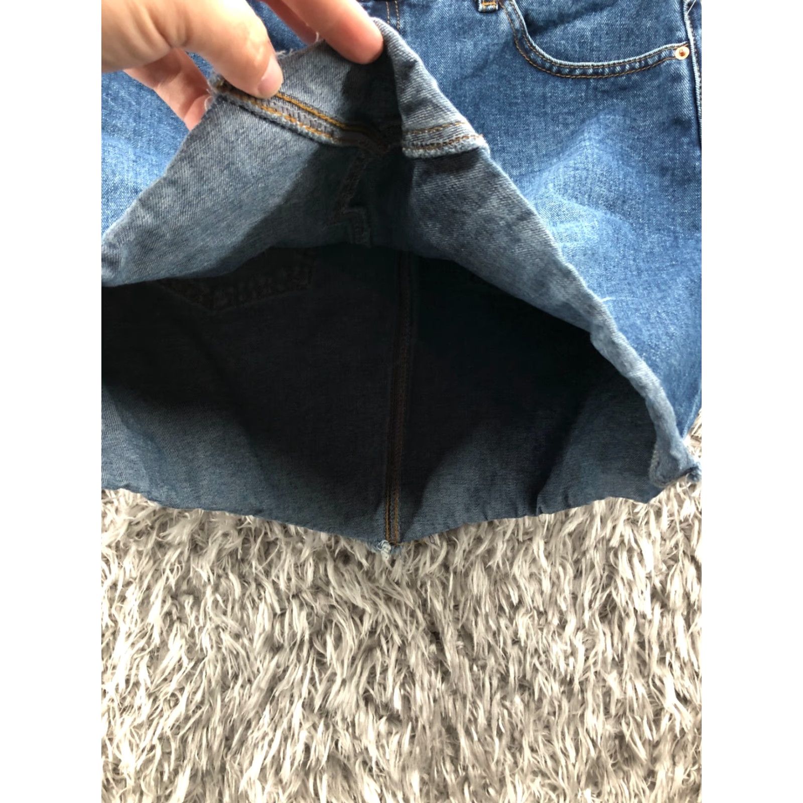 Vintage Miss Selfridge Skirt Womens 8 Denim Midi Blue Cotton Button Pockets 90s Vintage No Dress? Size 30" / US 8 / IT 44 - 4 Thumbnail
