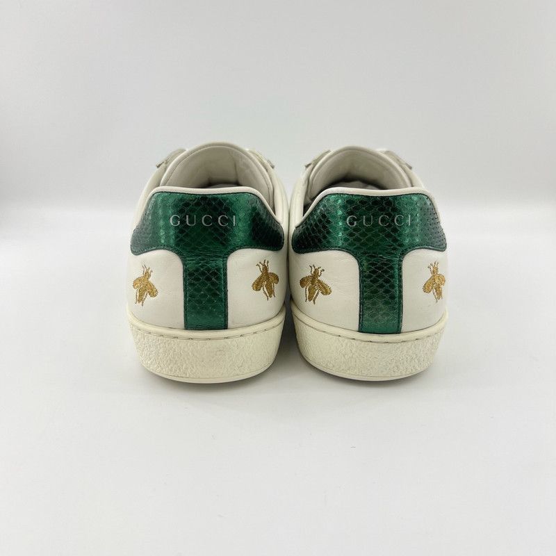 Gucci Gucci Ace Embroidered Bee Leather Sneakers - Size US 10.5 / EU 43-44 - 3 Thumbnail