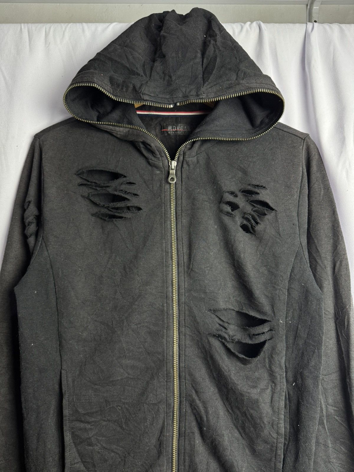 If Six Was Nine × Japanese Brand × Le Grande Bleu (L.G.B.) Morgan Homme Distressed Full Ziphoodie Black Faded Size US M / EU 48-50 / 2 - 4 Thumbnail