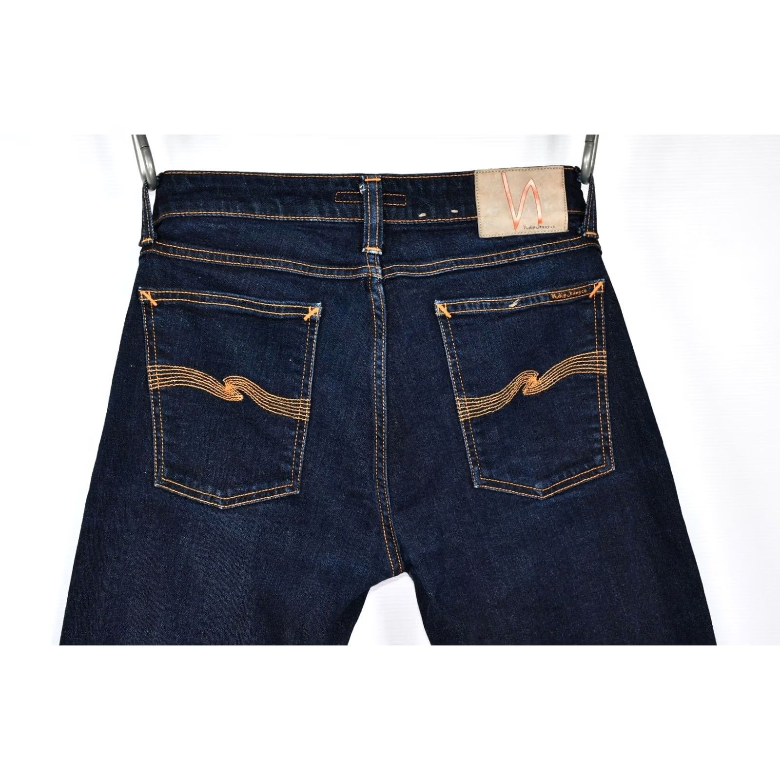 Nudie Jeans Nudie Jeans Skinny Lin Dry Deep Orange Jeans W32 L34 Men Slim 5-Pocket Denim Blue 99%Cotton 1%Elastane Regular Vintage No XS-XL Size US 32 / EU 48 - 3 Thumbnail
