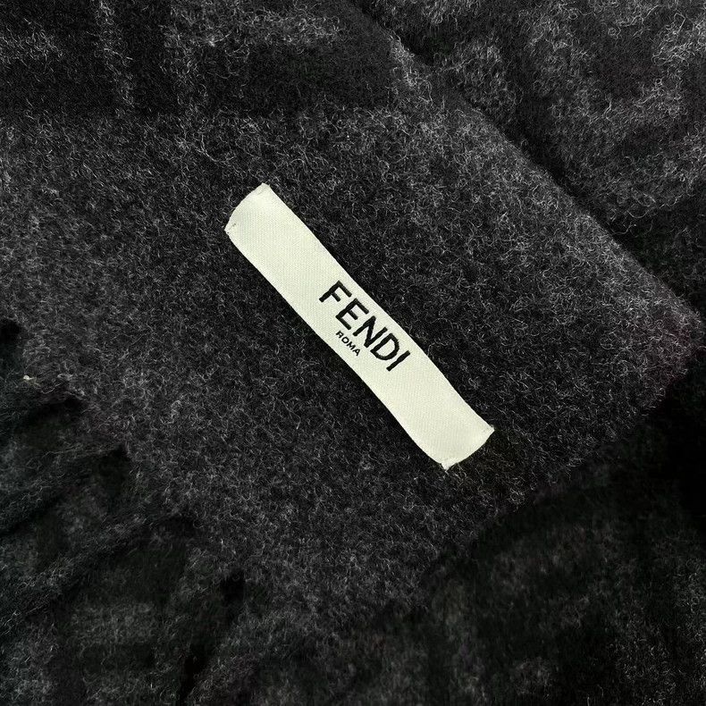 Fendi Fendi Black old-fashioned scarf Size ONE SIZE - 3 Thumbnail