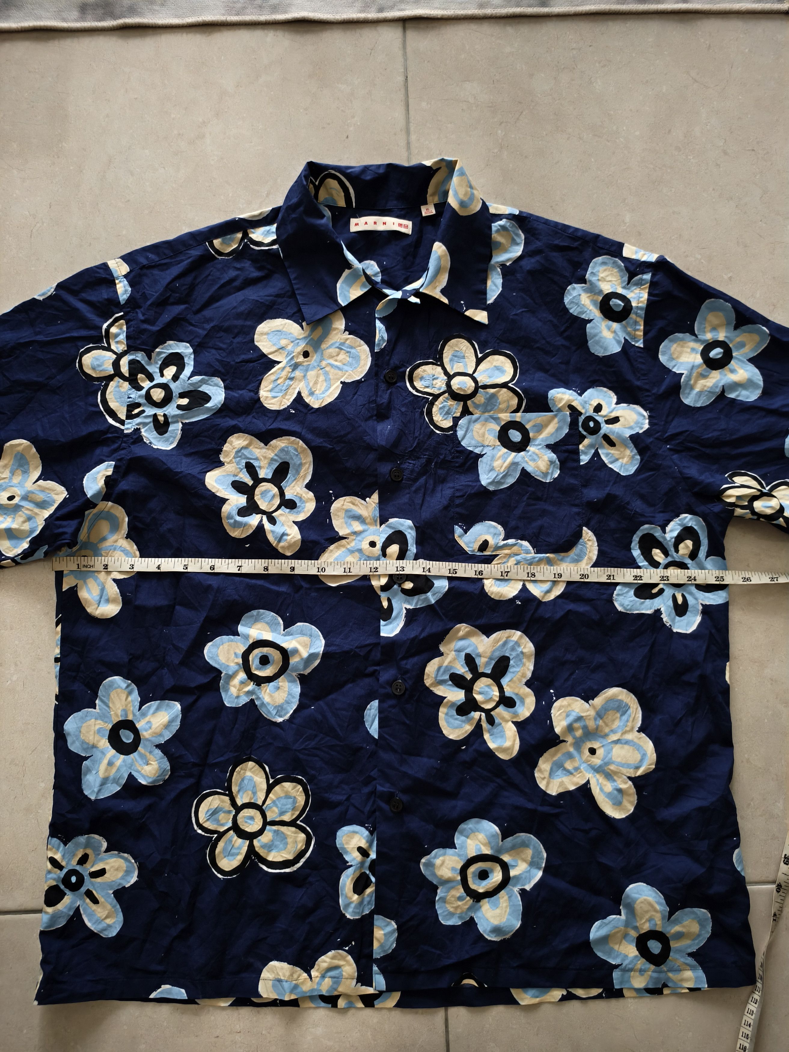 Designer × Marni × Uniqlo 🔥STEALS🔥Very Rare Marni Uniqlo Floral Shirt Size US XL / EU 56 / 4 - 7 Thumbnail