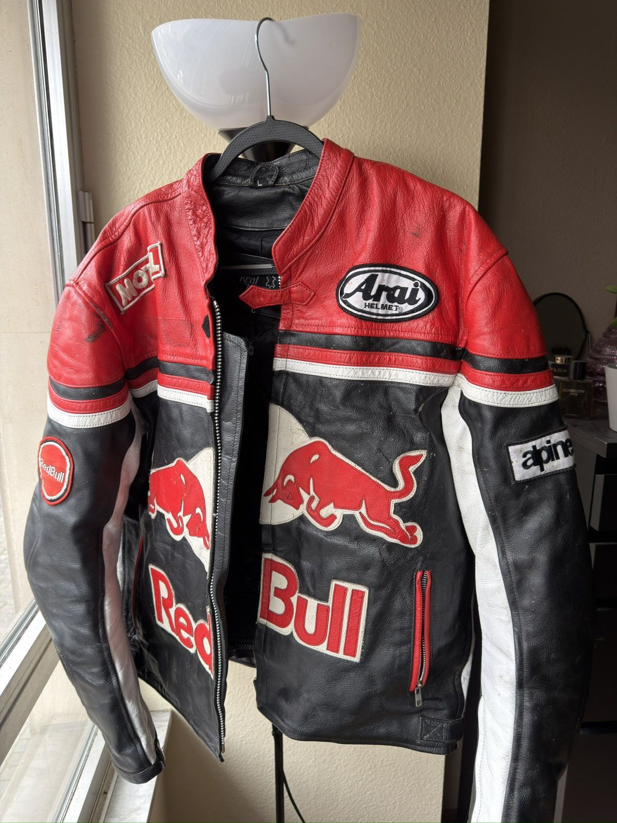 Red Bull Real leather red bull racing biker jacket Size US L / EU 52-54 / 3 - 9 Thumbnail