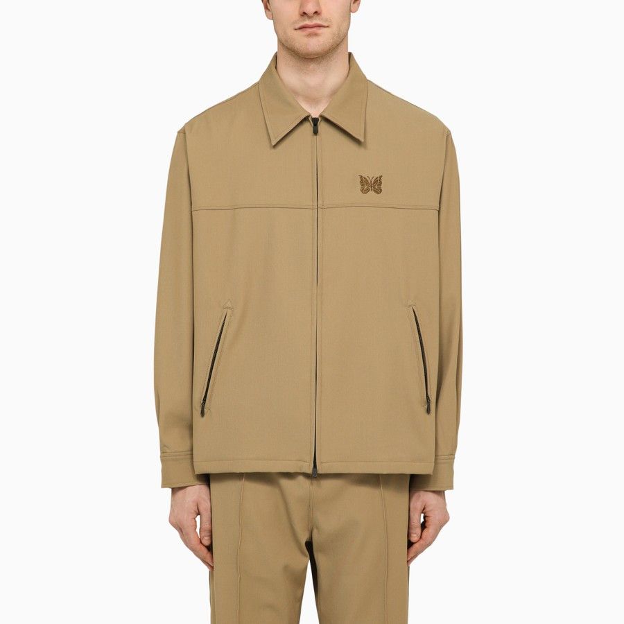 image of Needles O1D2Blof0424 Bomber Jacket In Khaki, Men's (Size Medium)