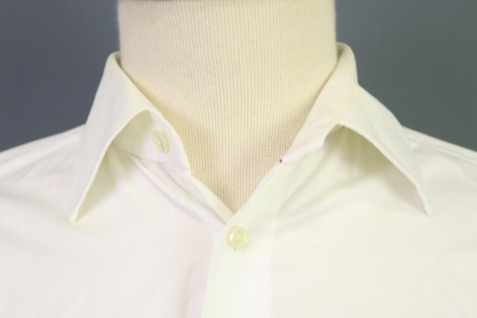 Eton Eton White Cotton Collared Down Dress Shirt Size 43 Size 38R - 3 Thumbnail